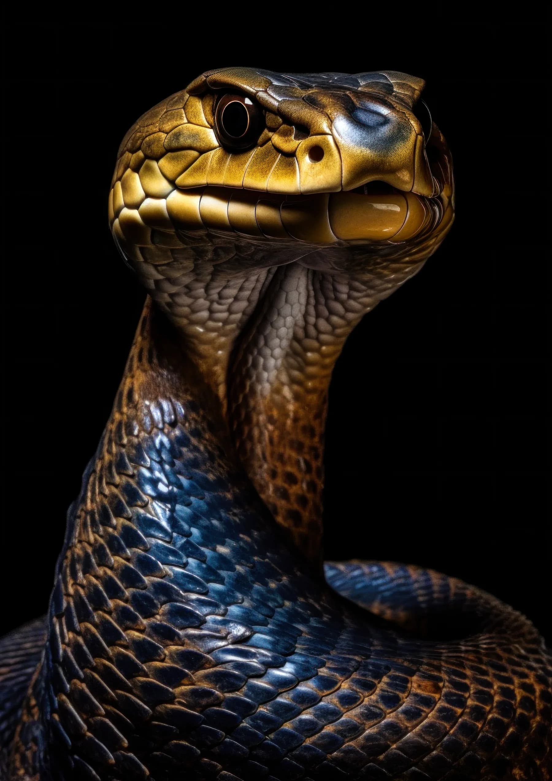 Serpiente dorada tipo cobra