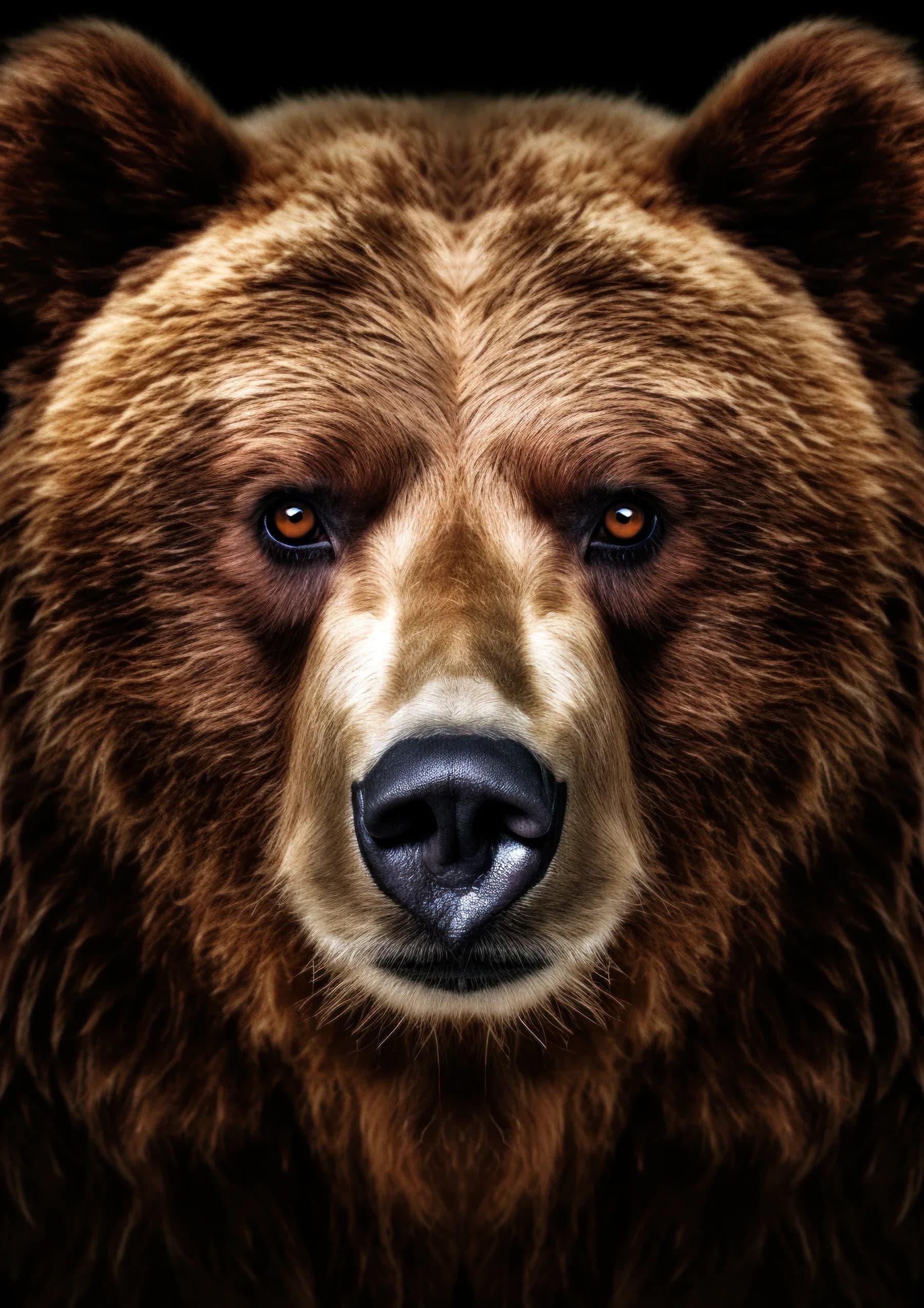 Oso pardo de ojos color miel