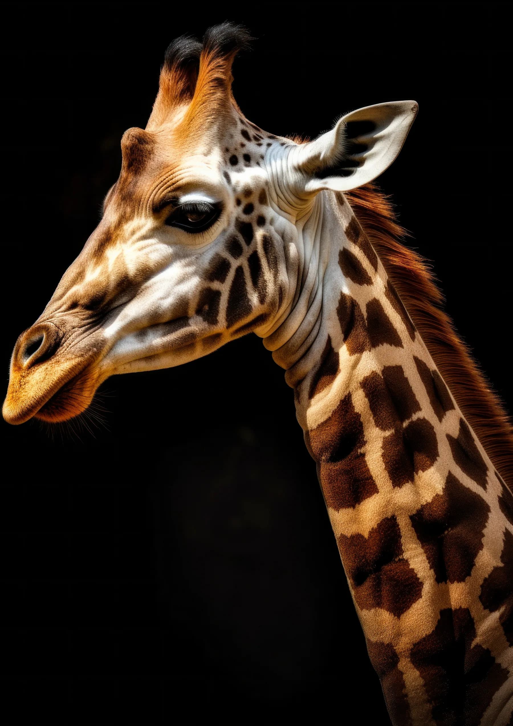 Jirafa de perfil elegante