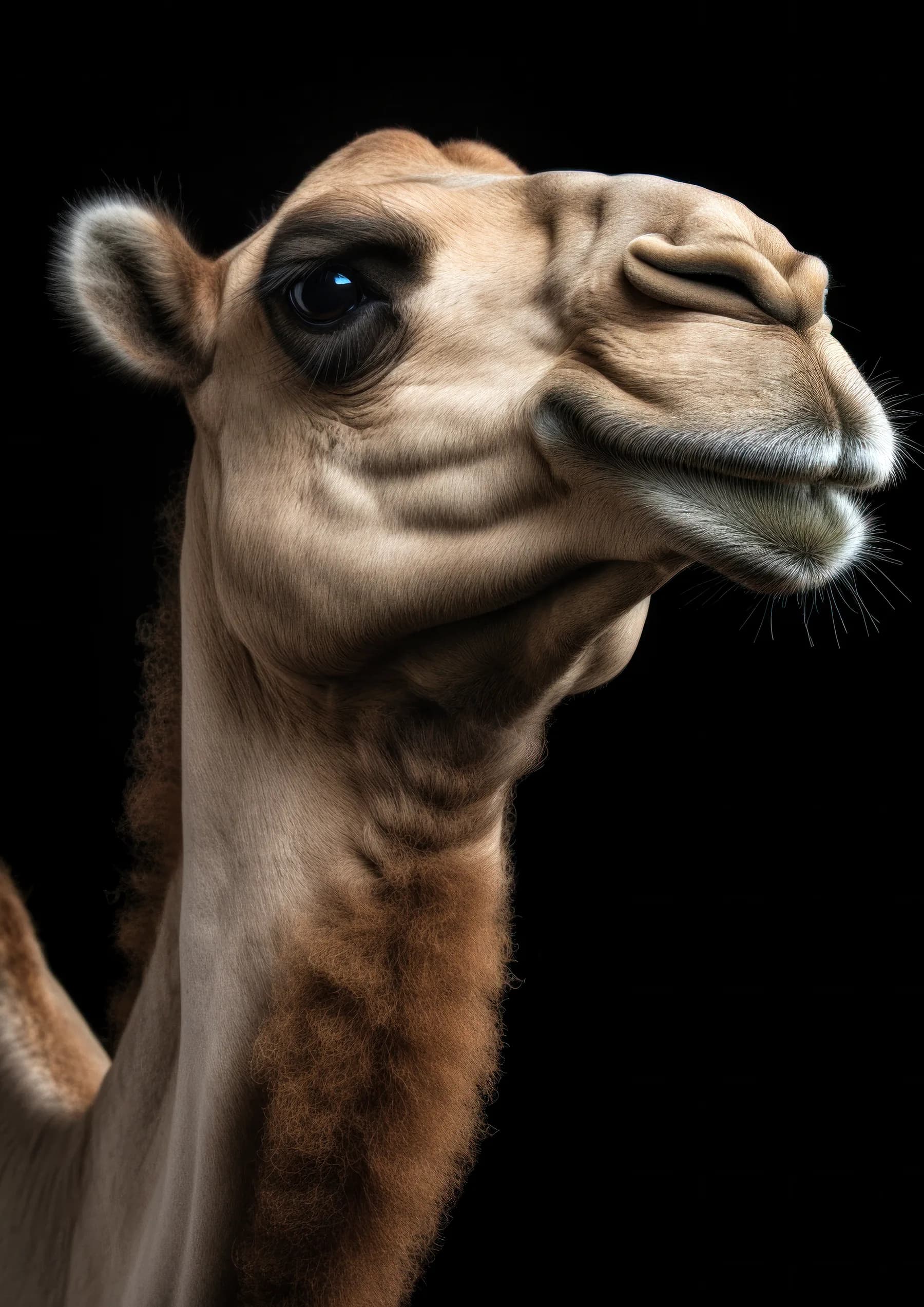 Camello con mirada de lado