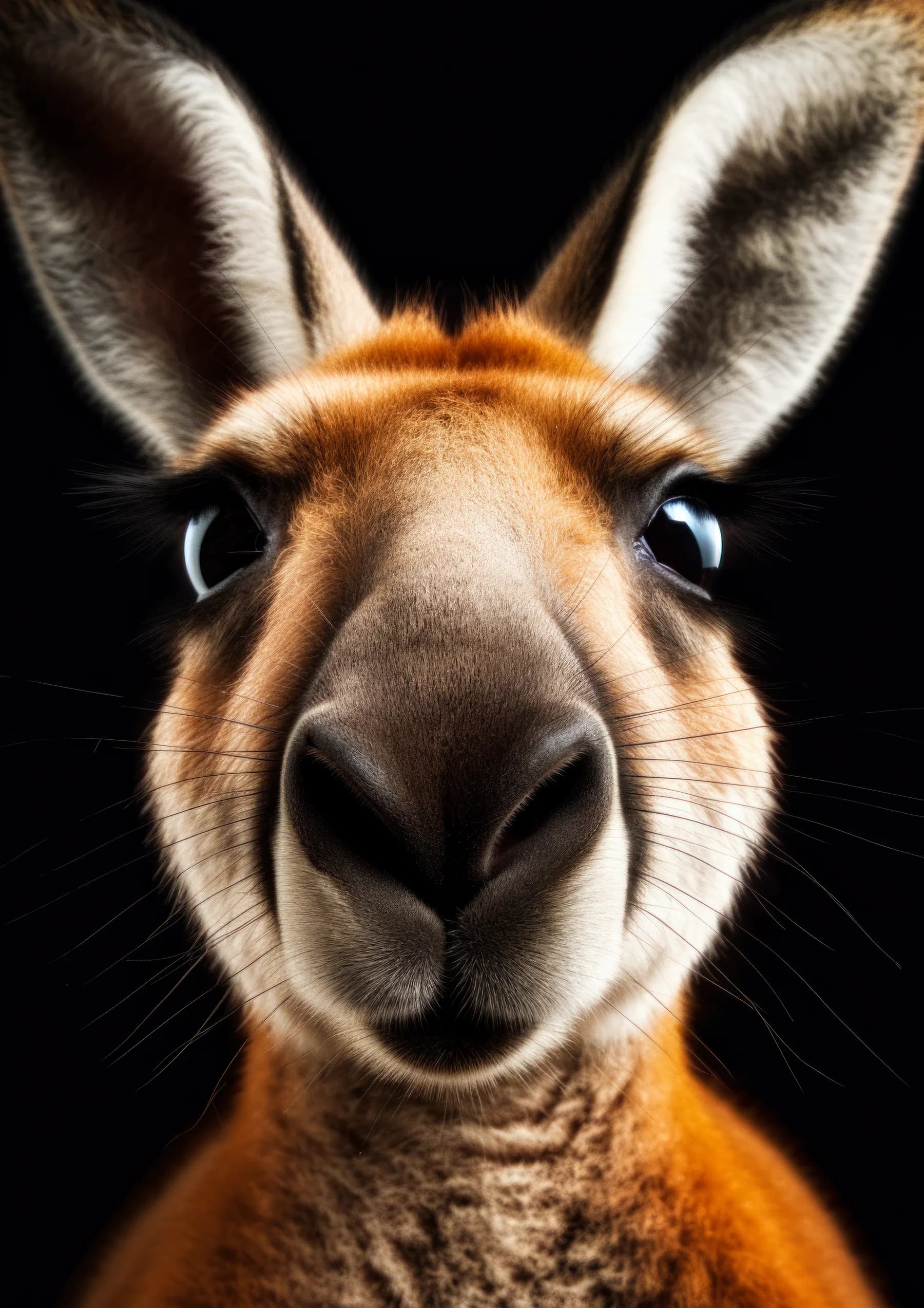 Canguro de mirada penetrante