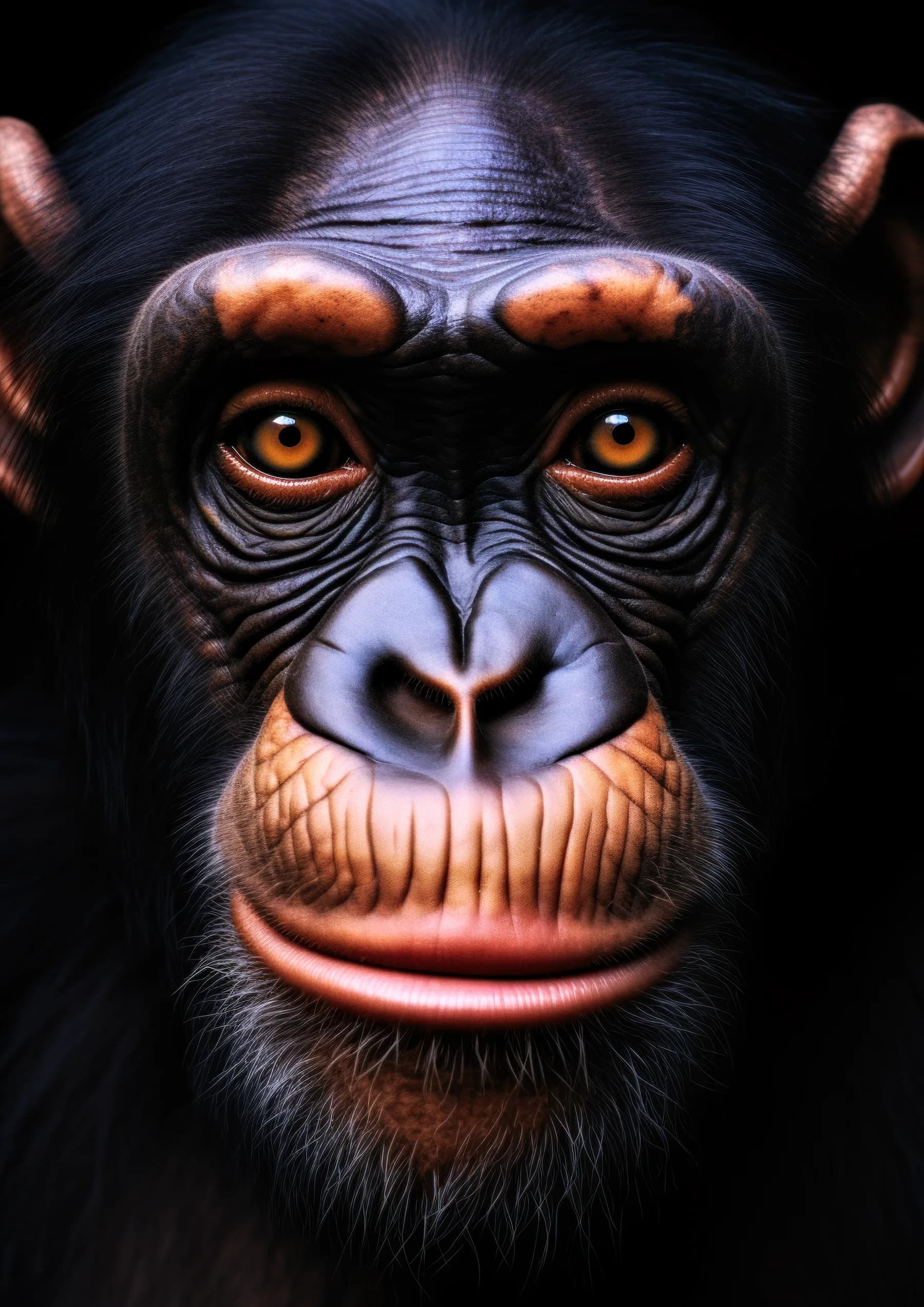 Chimpance de ojos dorados