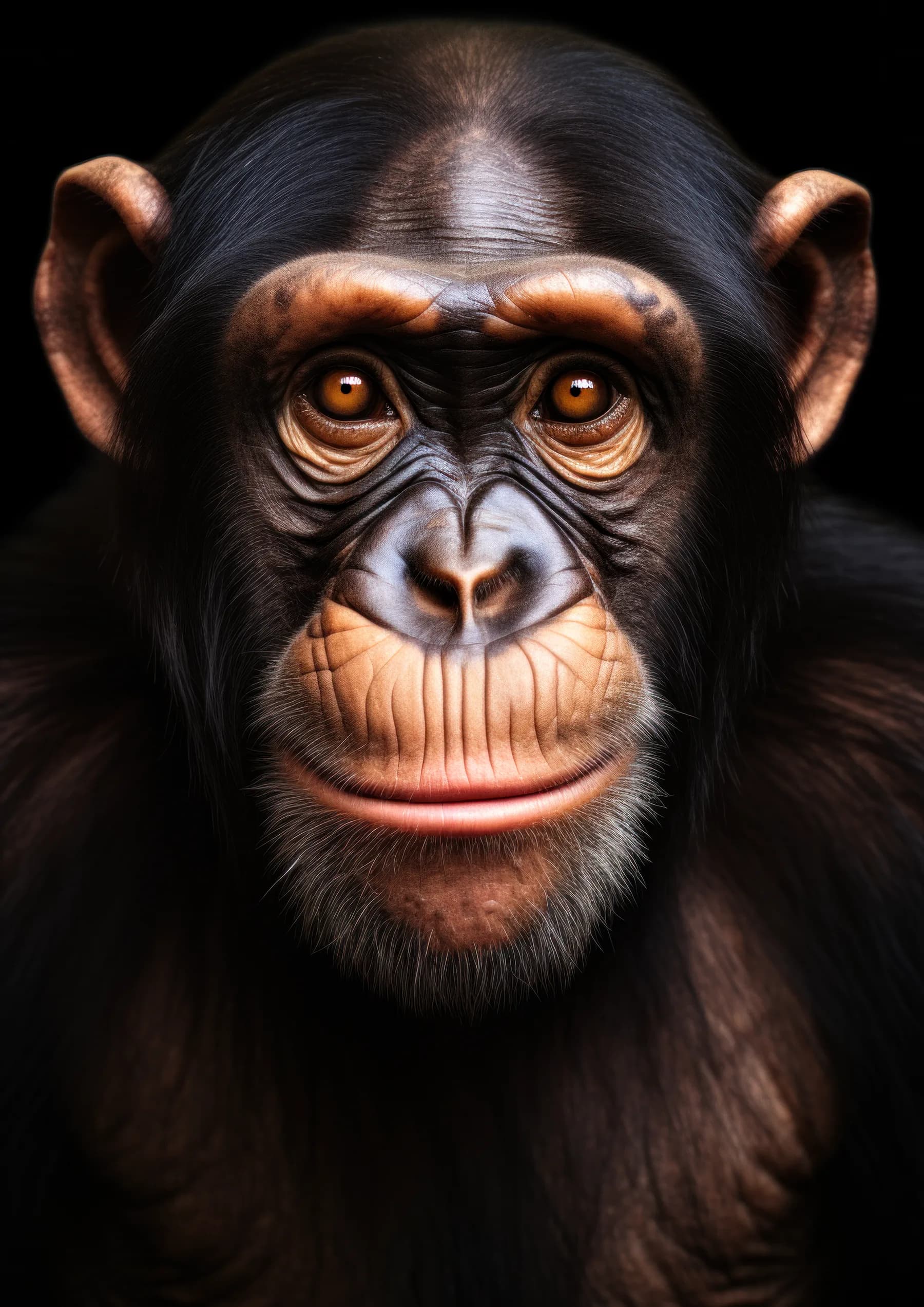 Chimpance de mirada penetrante