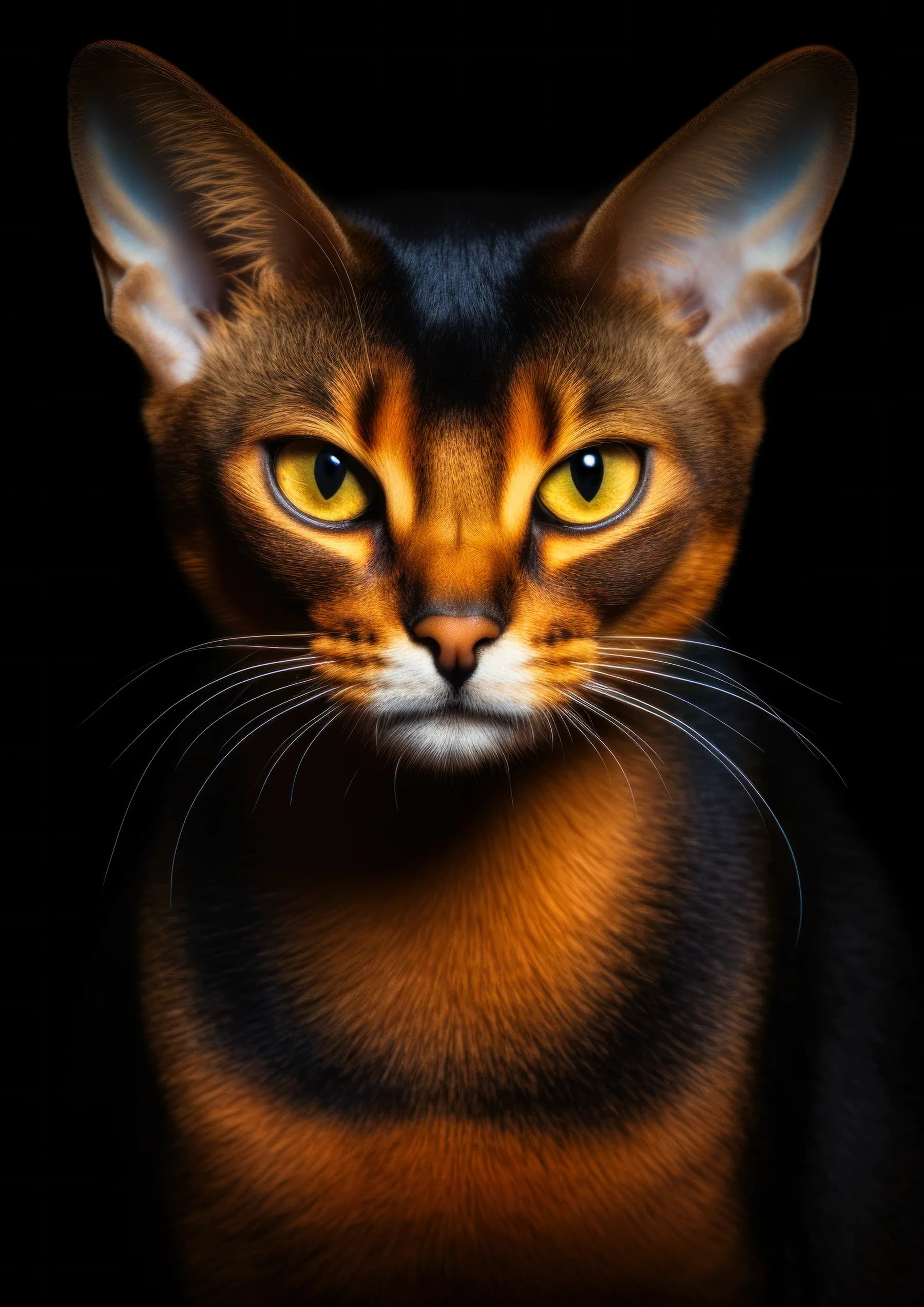 Gato atigrado gris de ojos dorados