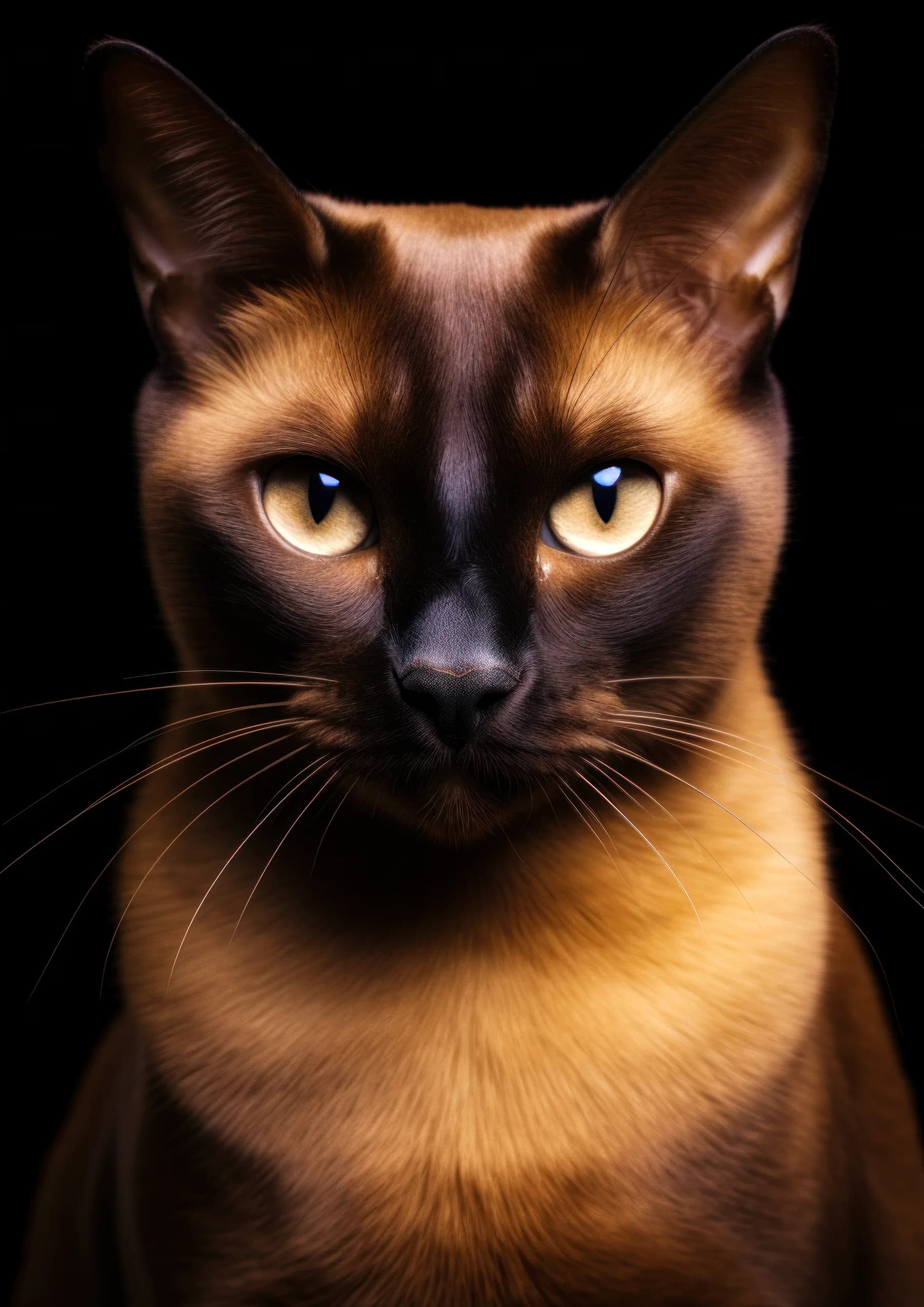 Gato Birmano de ojos amarillos
