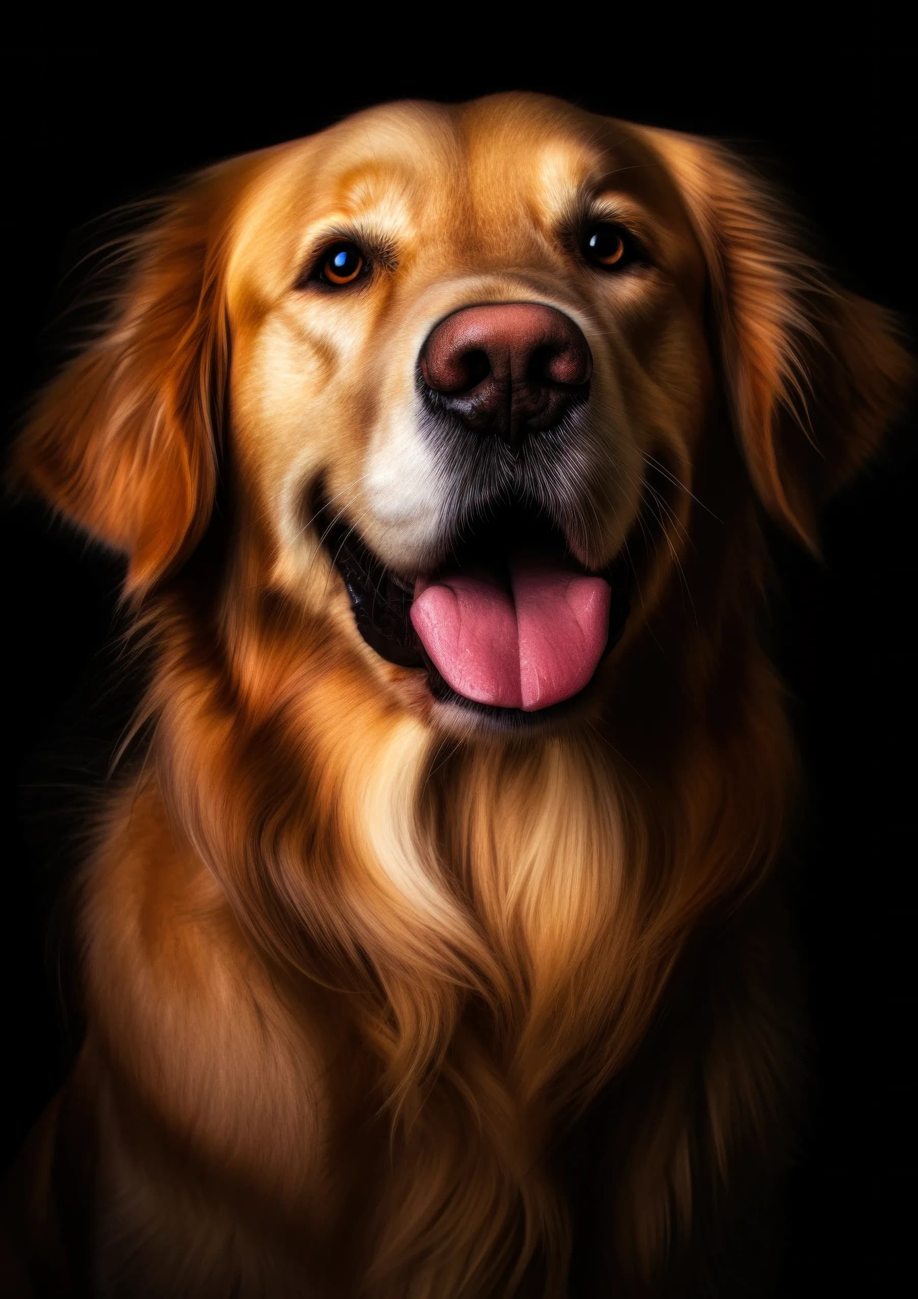 Perro Golden Retriever sonriente