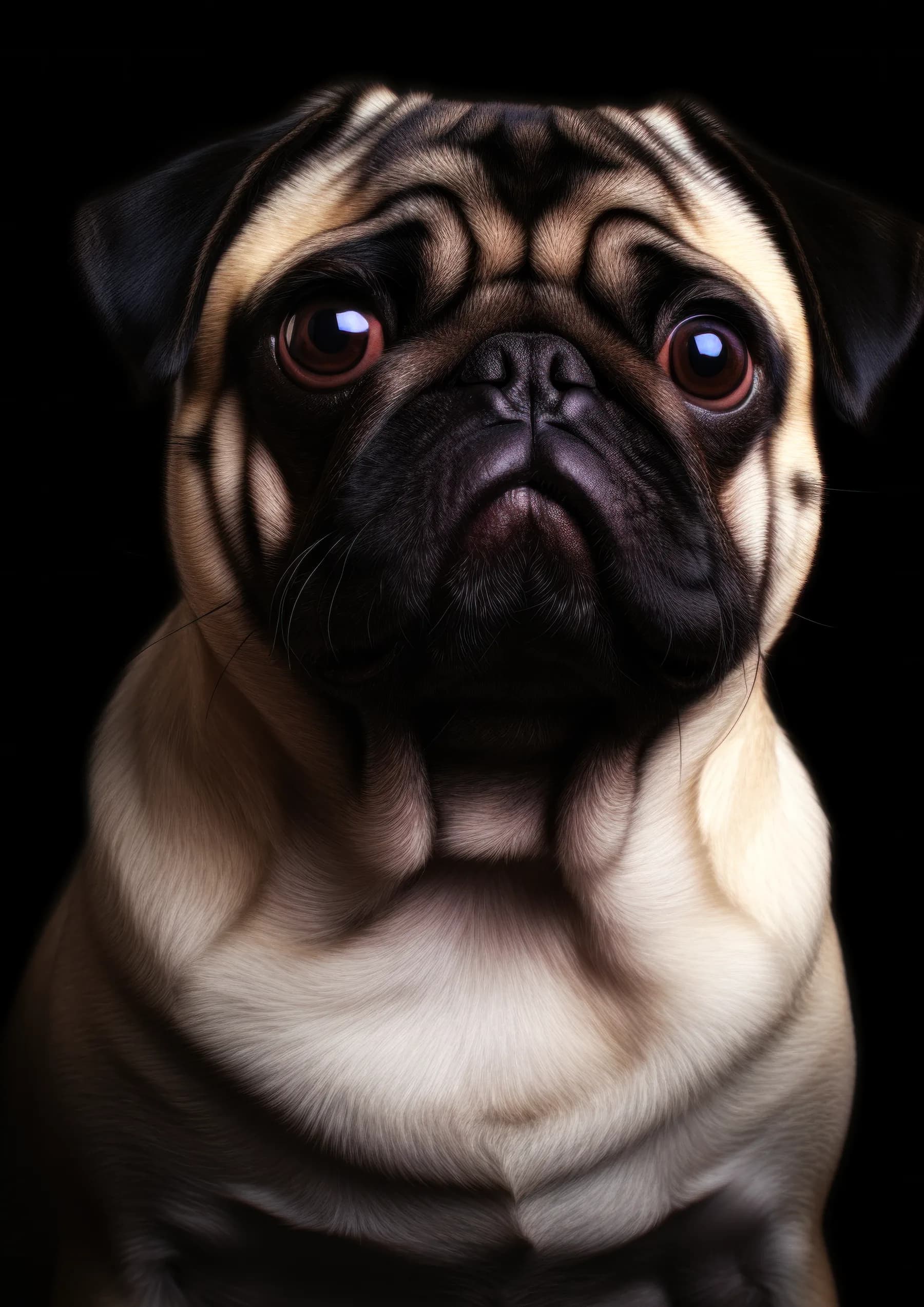 Perro Labrador amarillo de mirada atenta