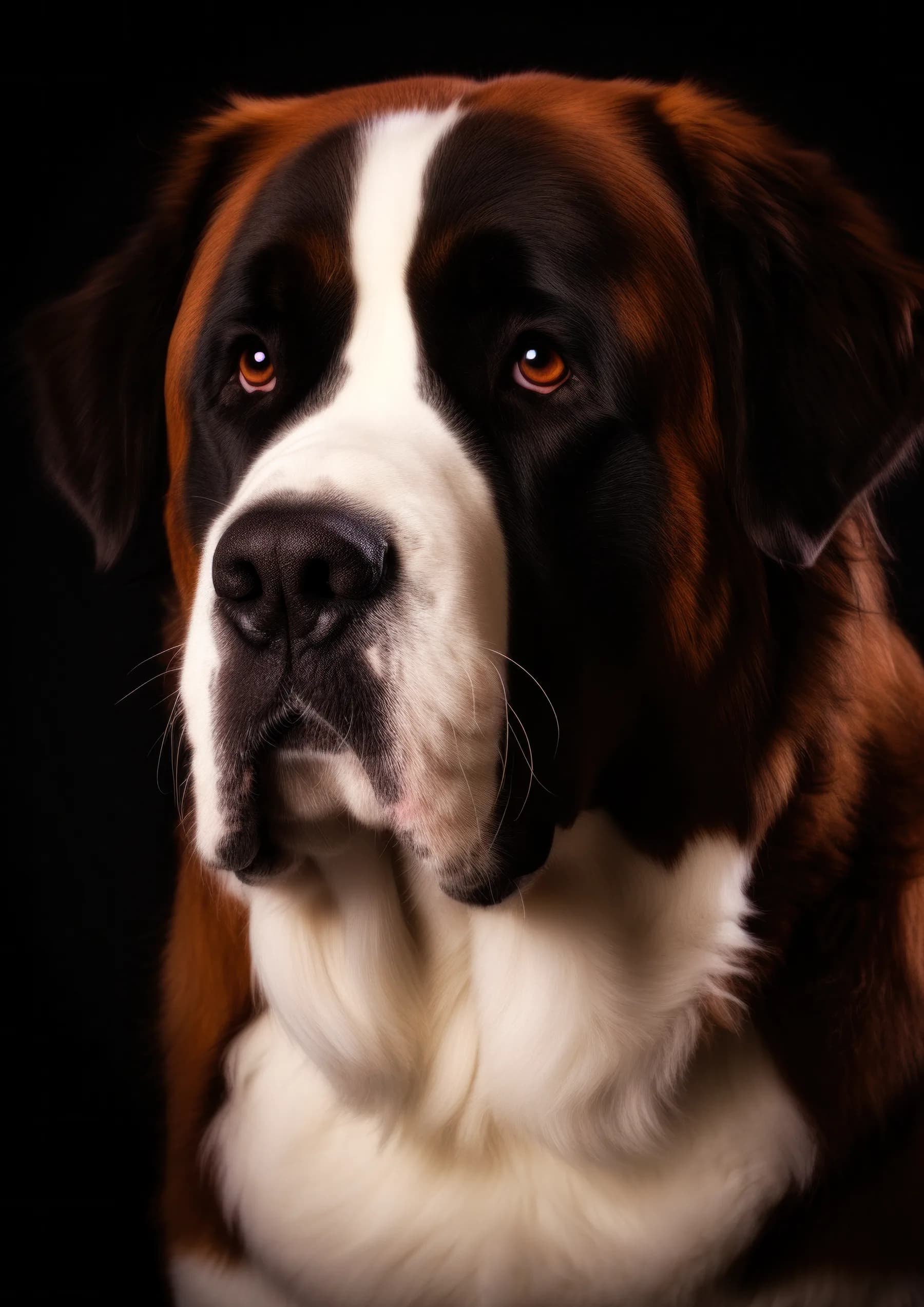 Perro San Bernardo de mirada tierna