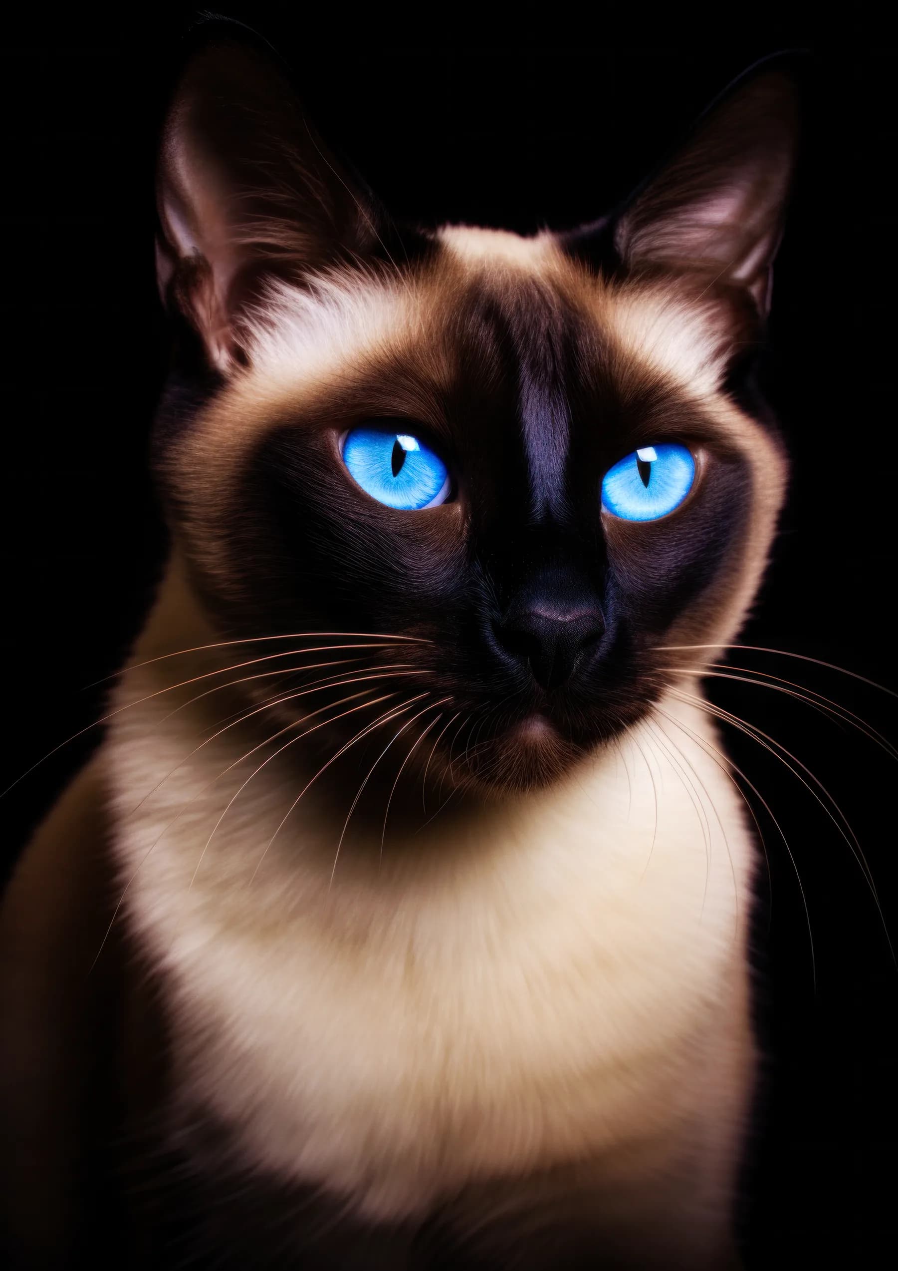 Gato Siames de ojos azules
