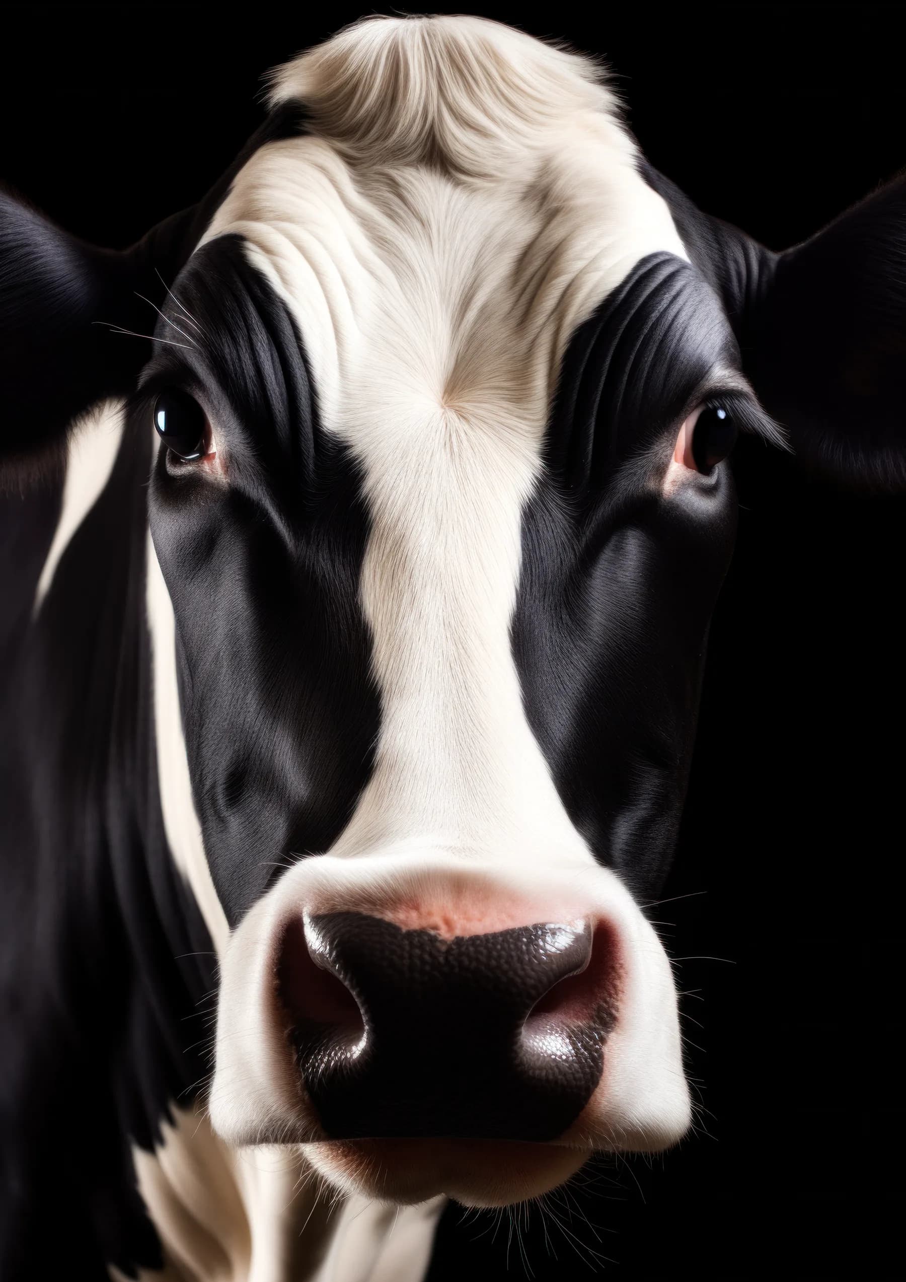 Vaca lechera de mirada penetrante