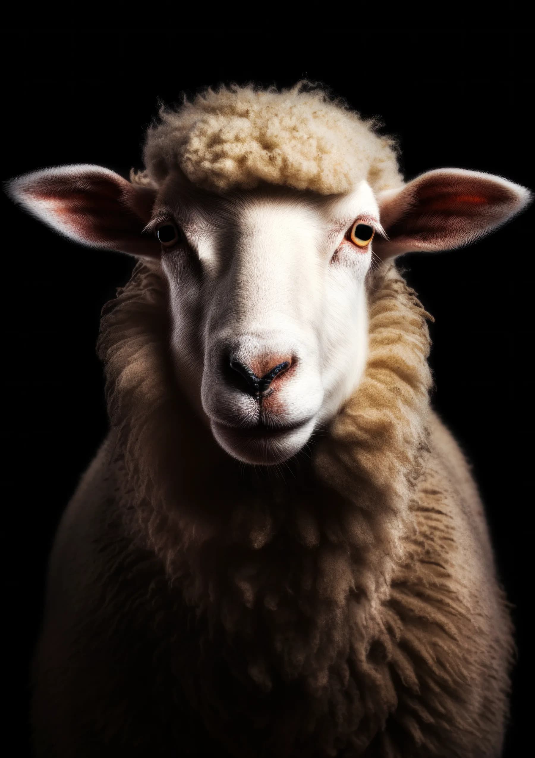Oveja de mirada dorada