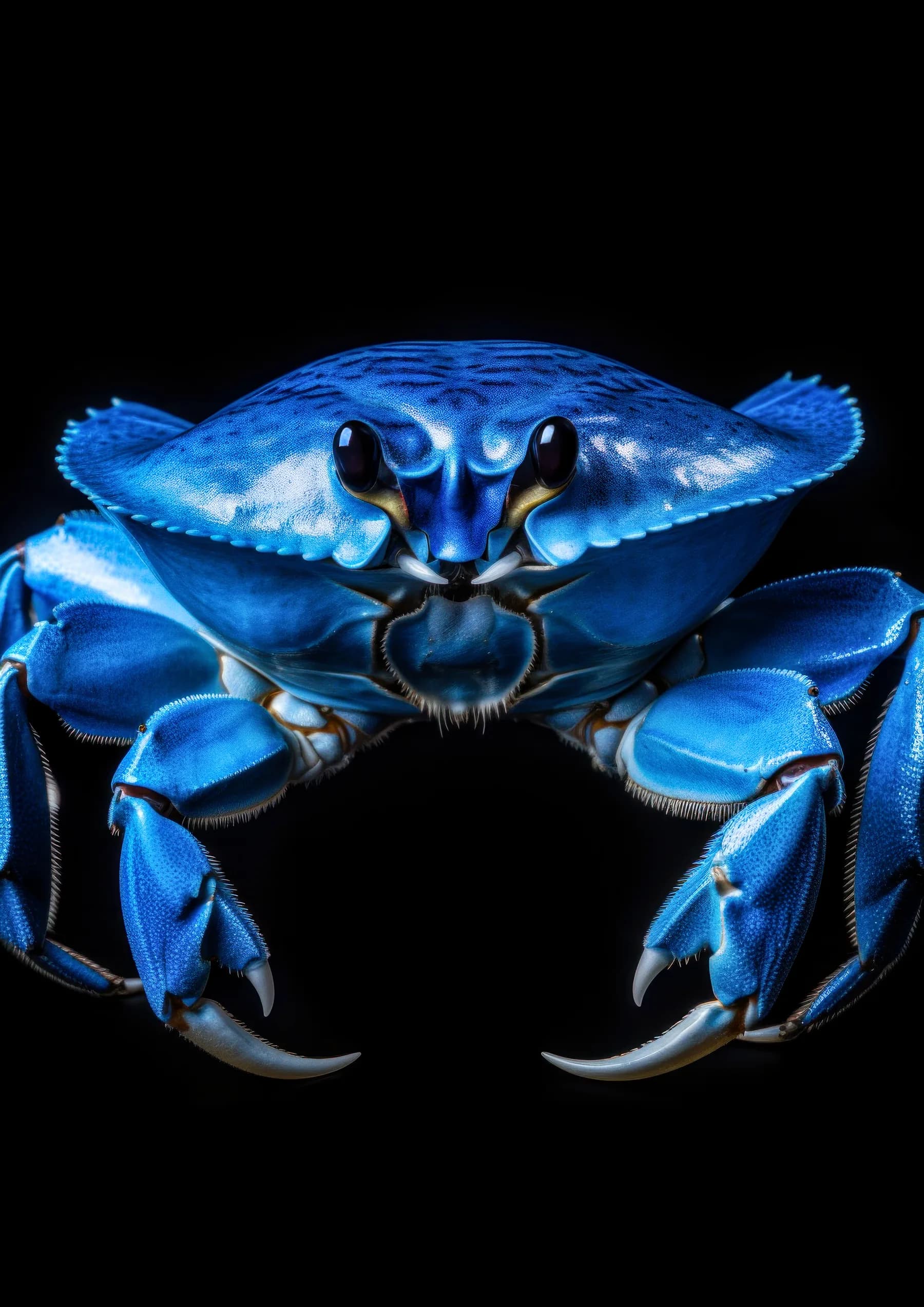 Pez escorpion naranja y azul de aletas largas