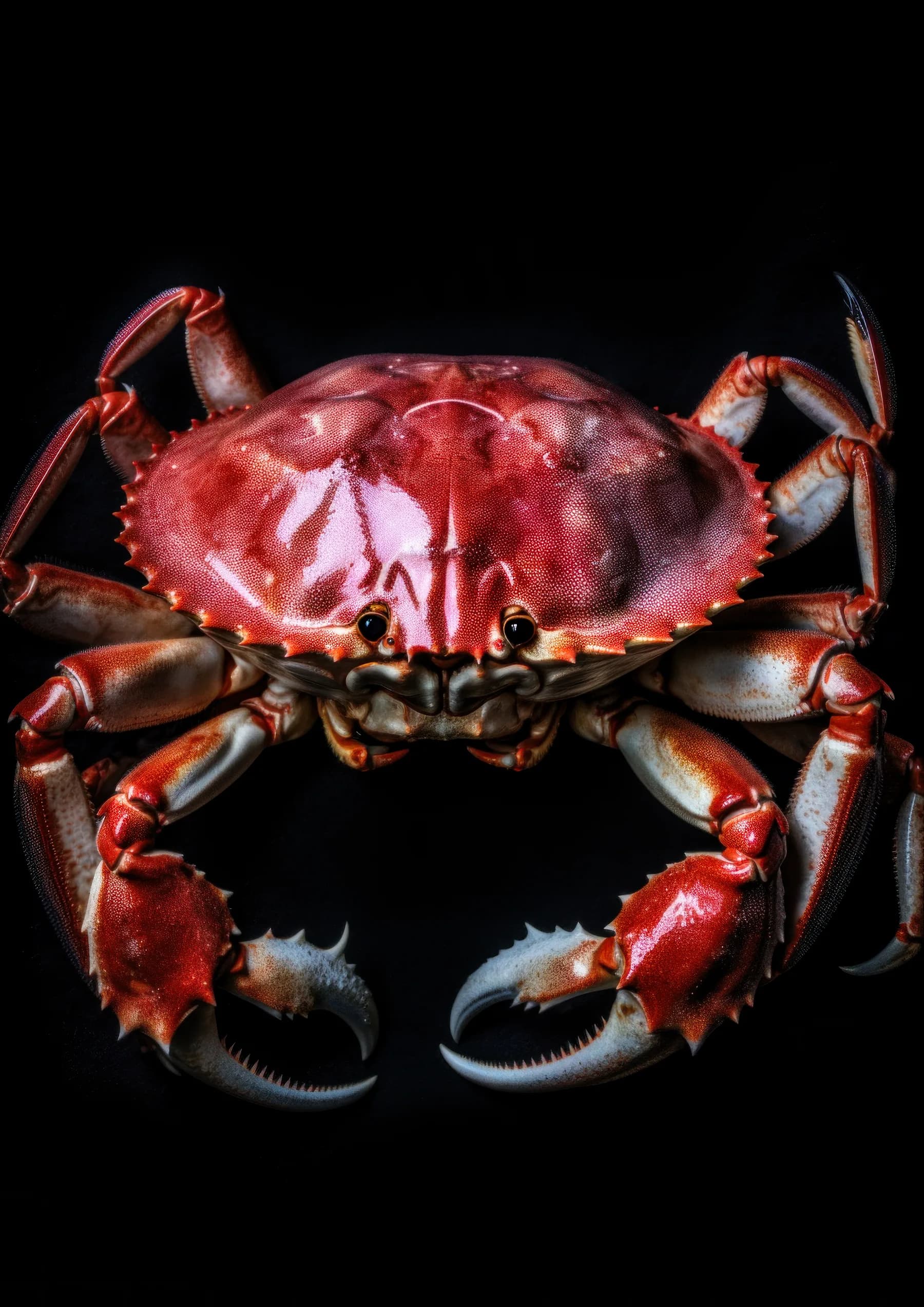 Cangrejo rojo de caparazon liso