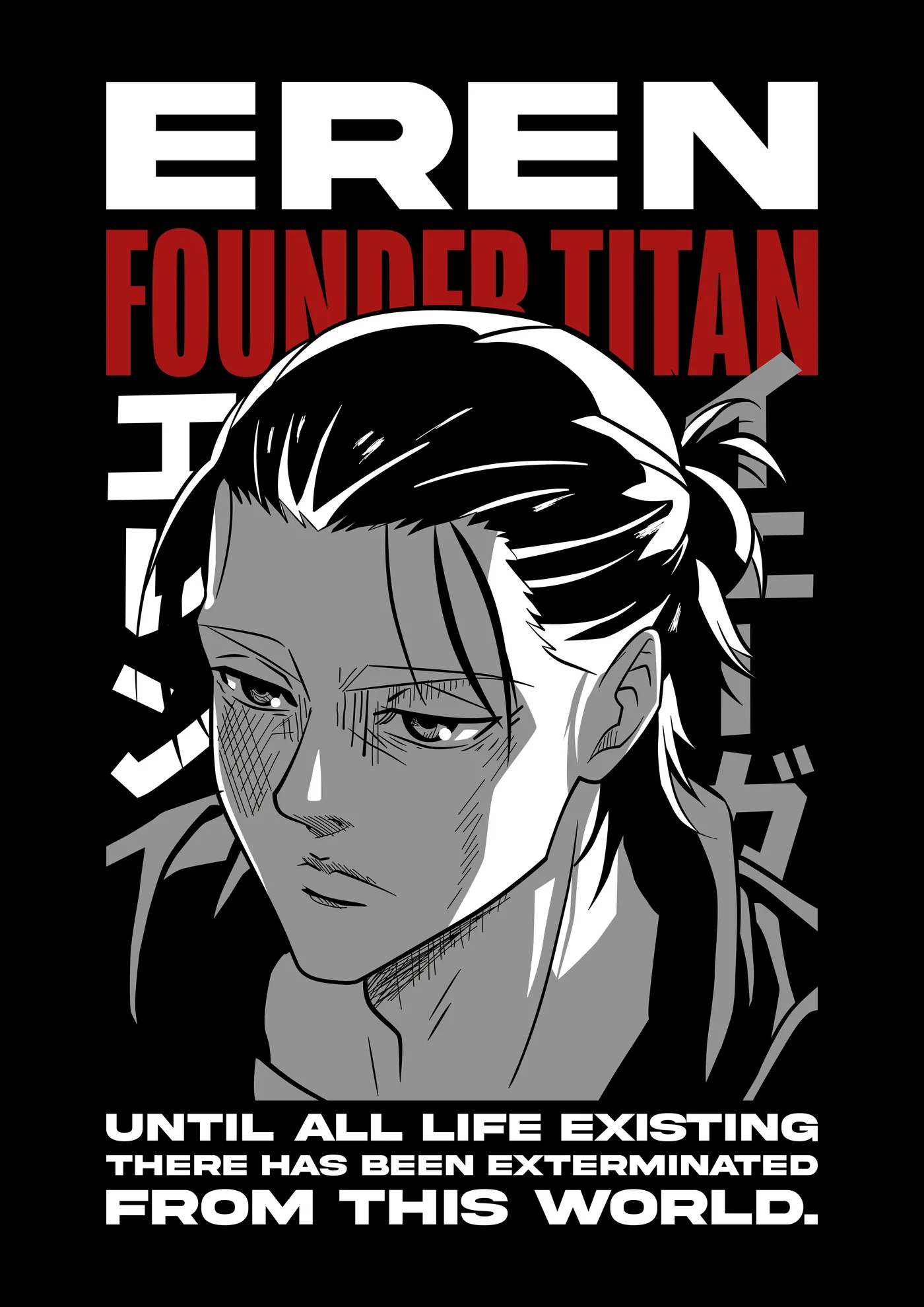 Eren Yeager Titan Fundador Poster