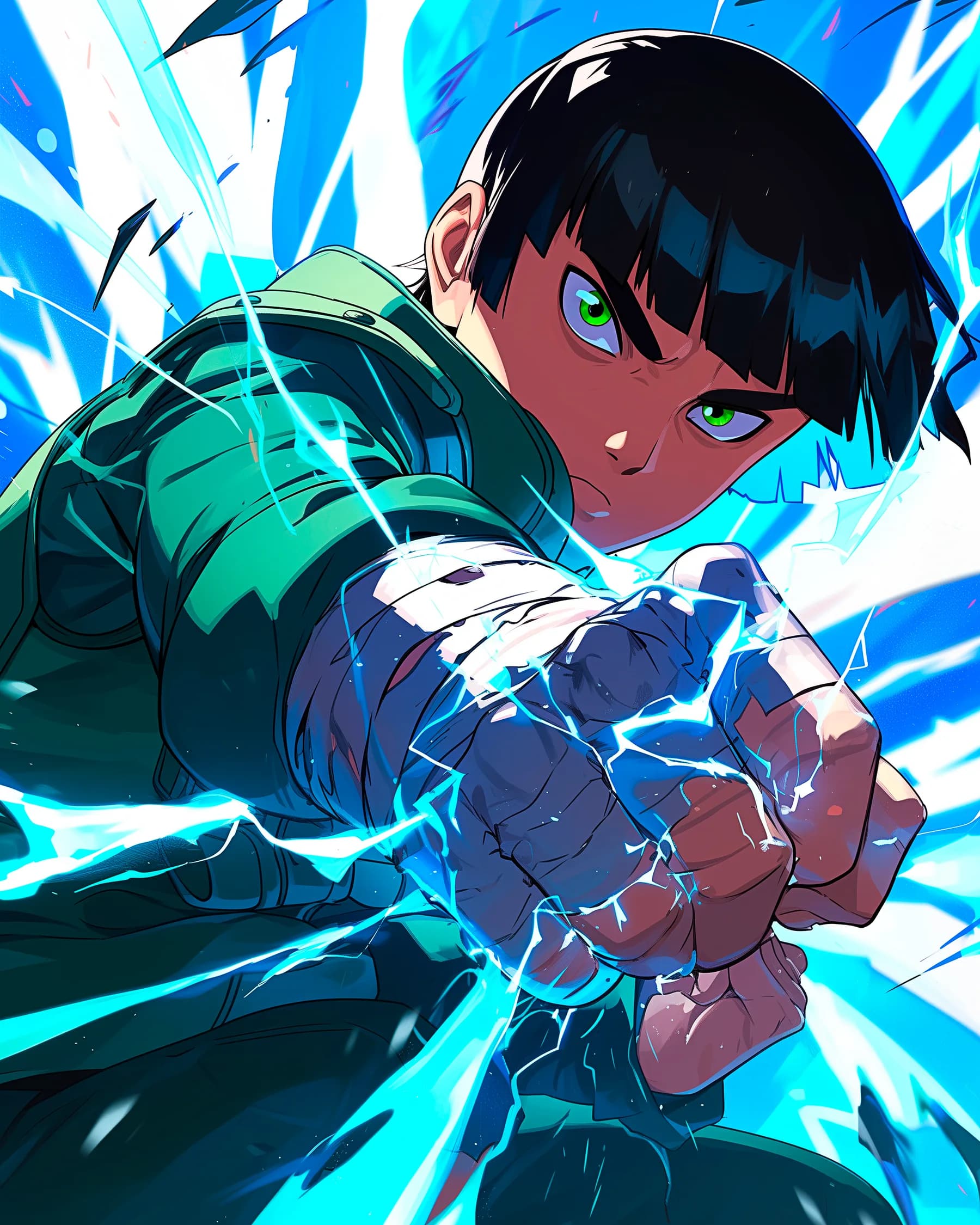 Rock Lee Puño Relámpago