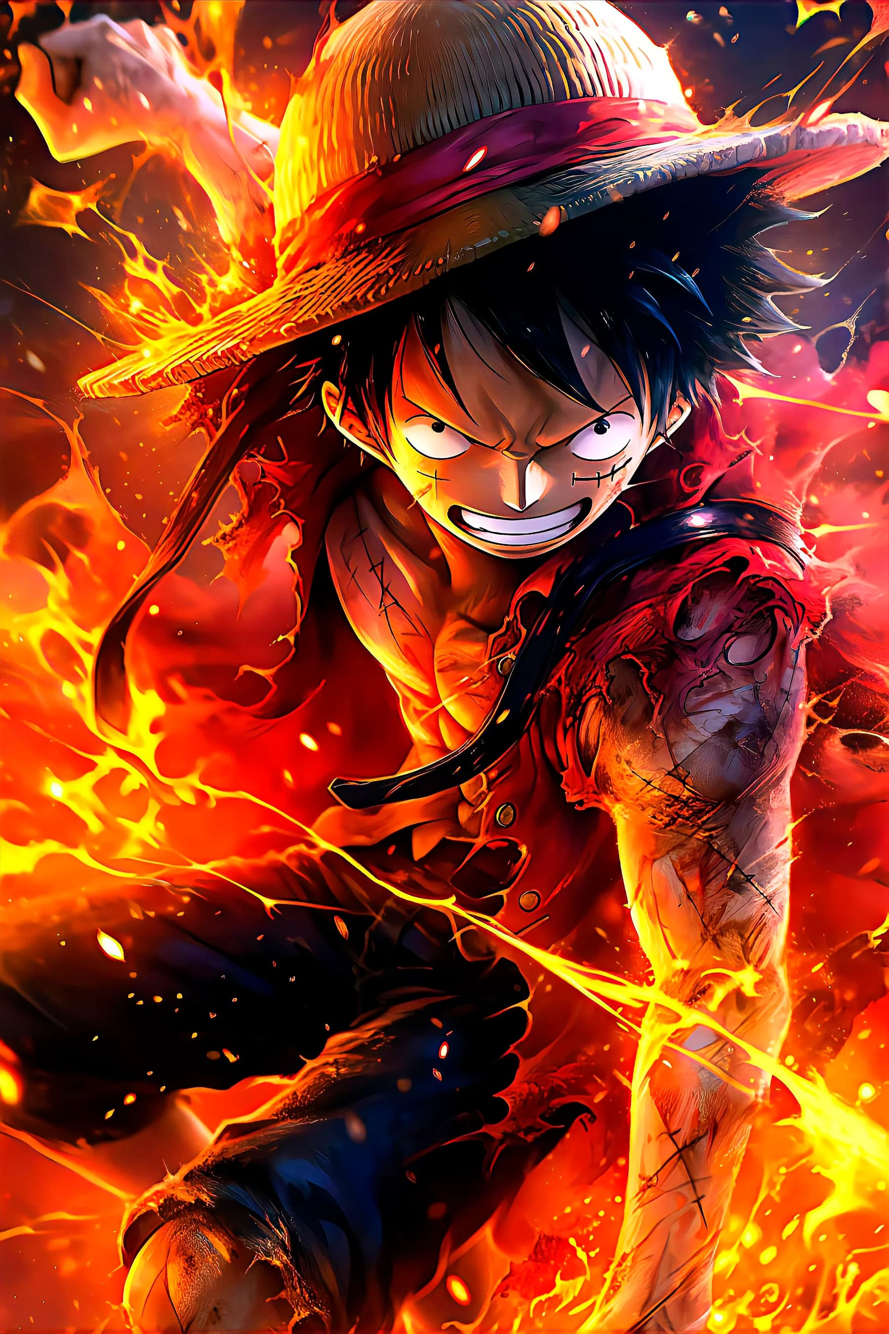 Luffy One Piece Fuego