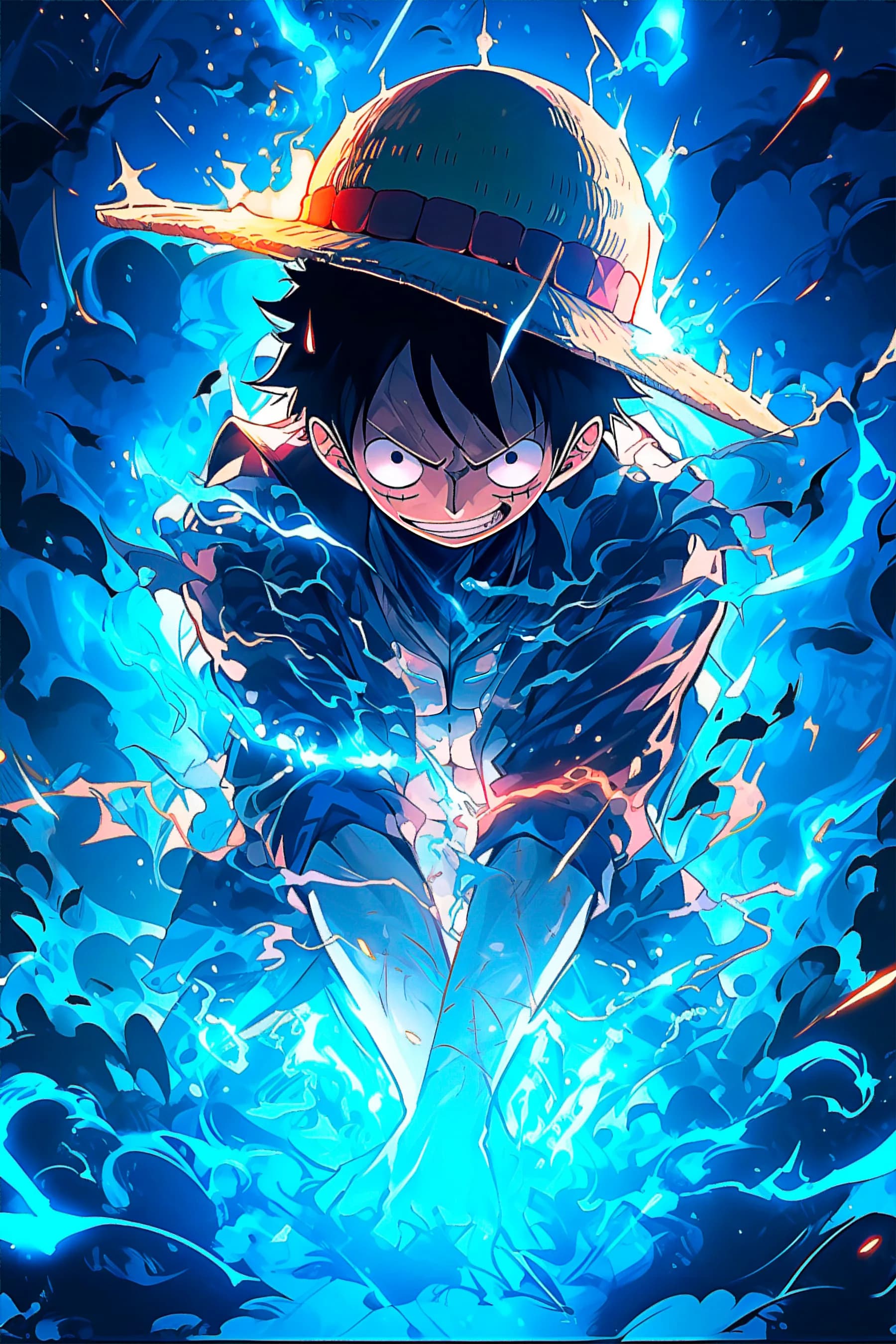 Luffy One Piece Poder Azul