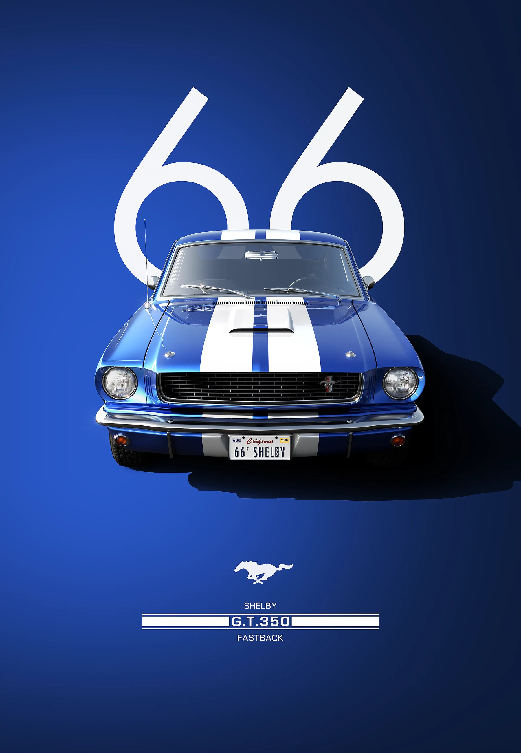 Mustang Shelby GT350 1966 Azul