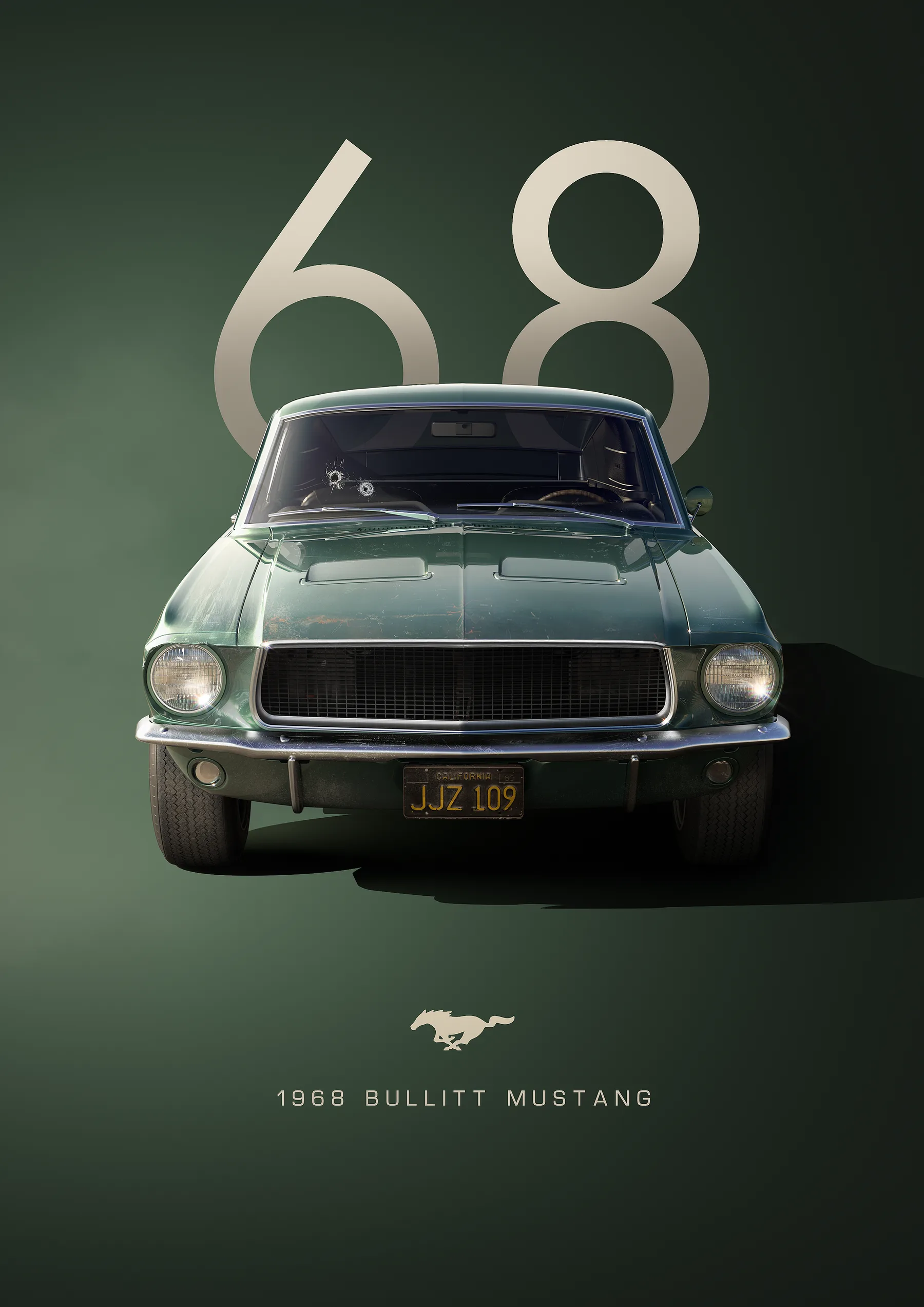 Mustang Bullitt 1968 Verde