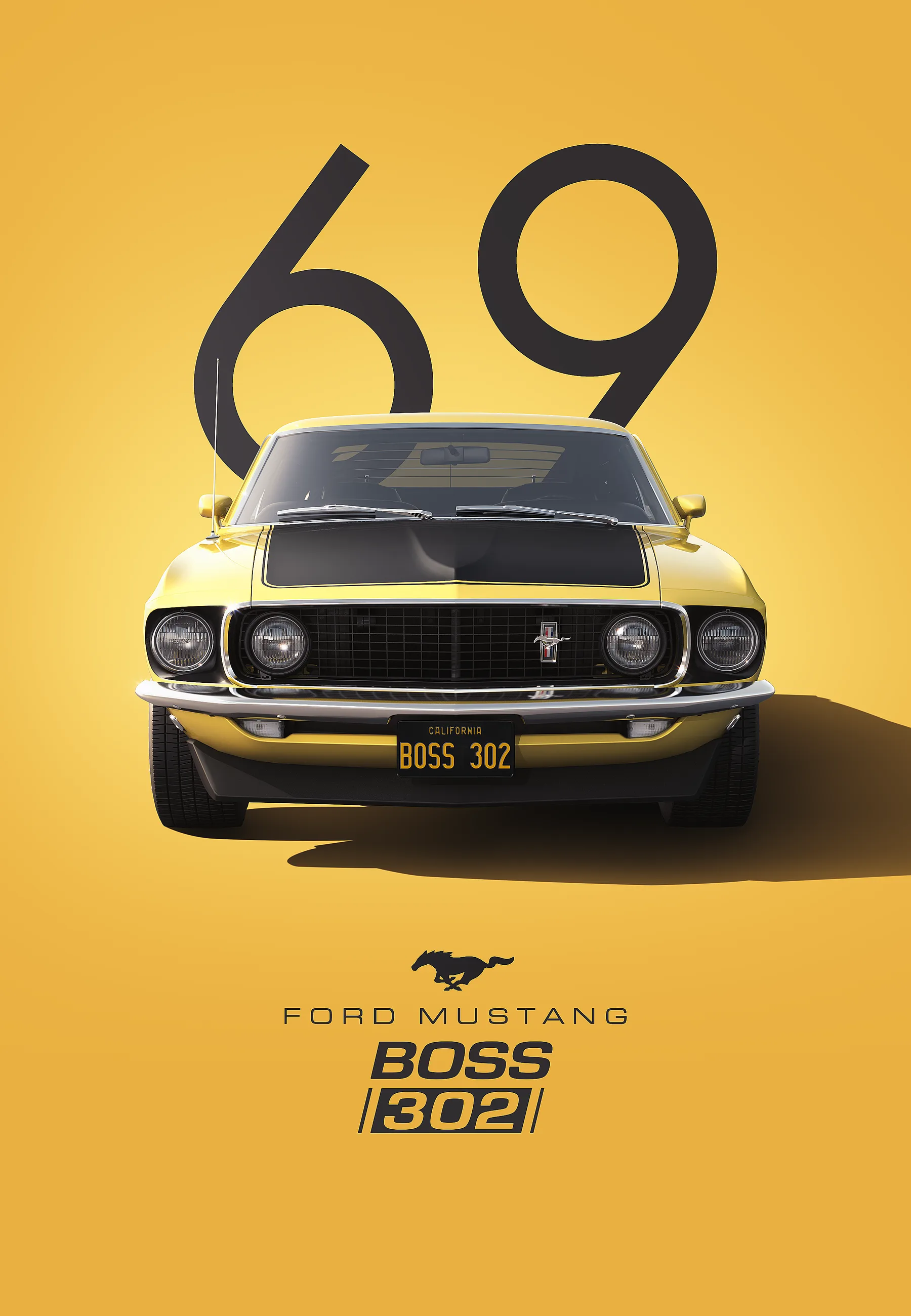 Mustang Boss 302 1969 Amarillo