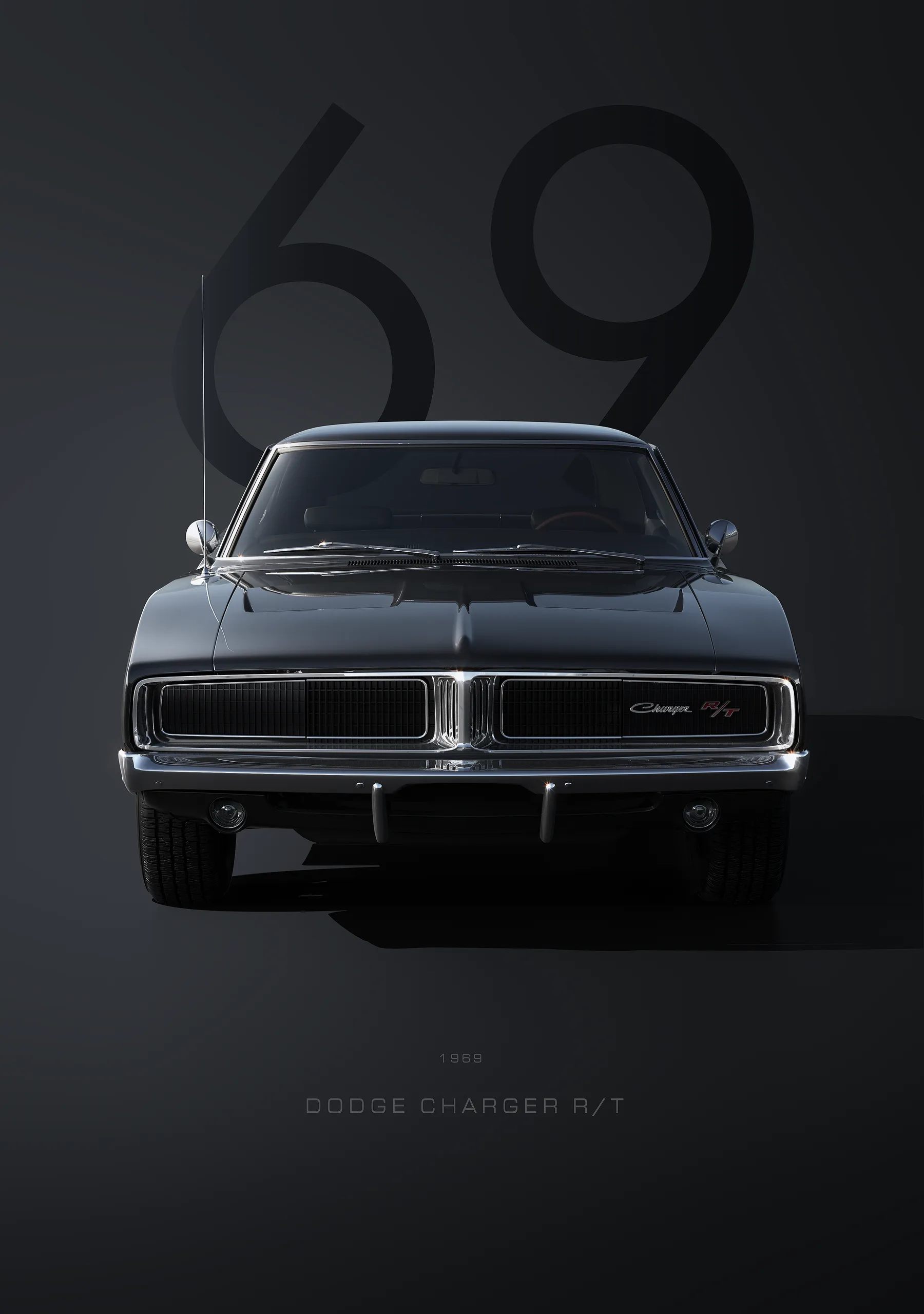 Dodge Charger RT 1969 Negro