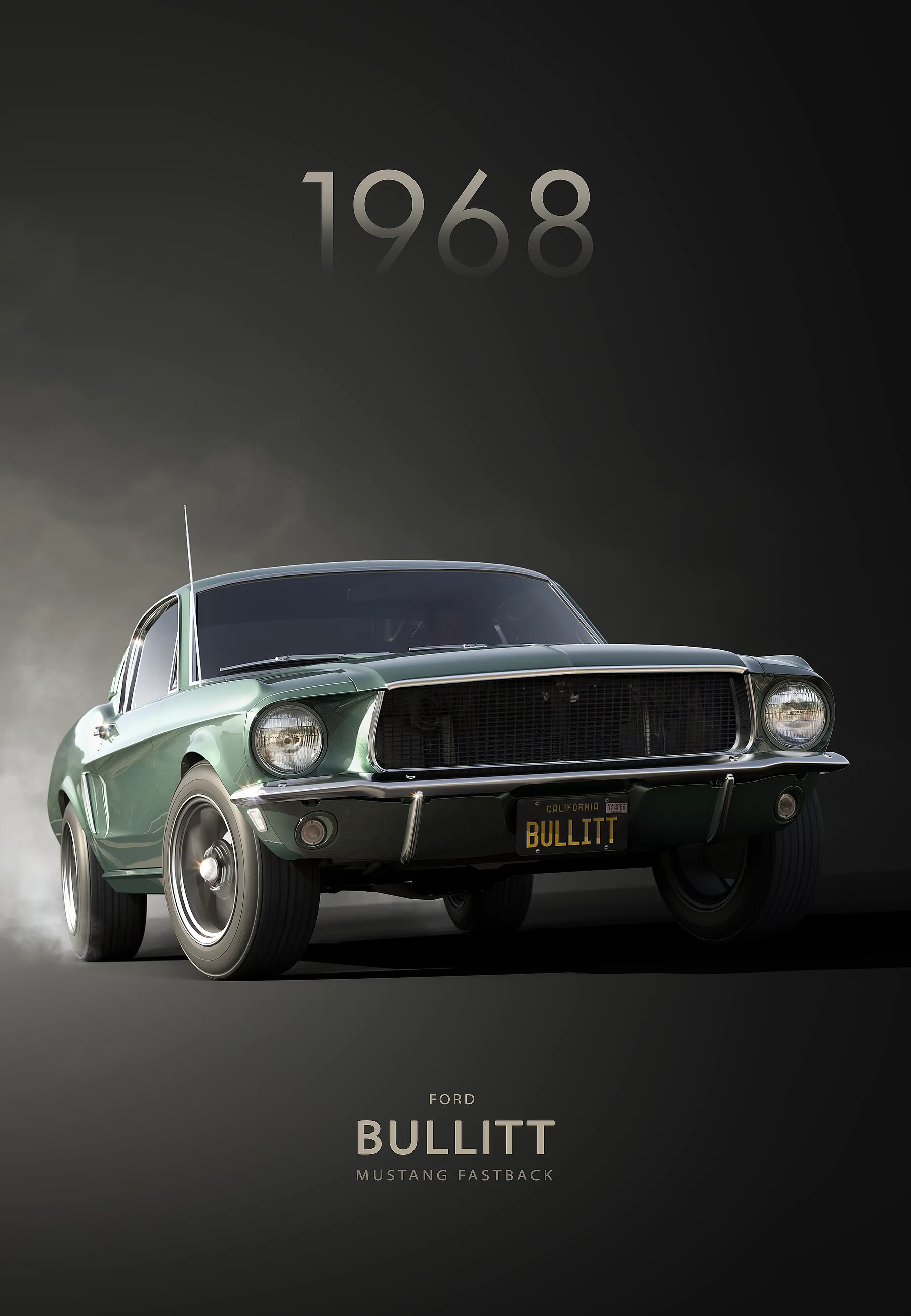 Mustang Bullitt 1968 Humo