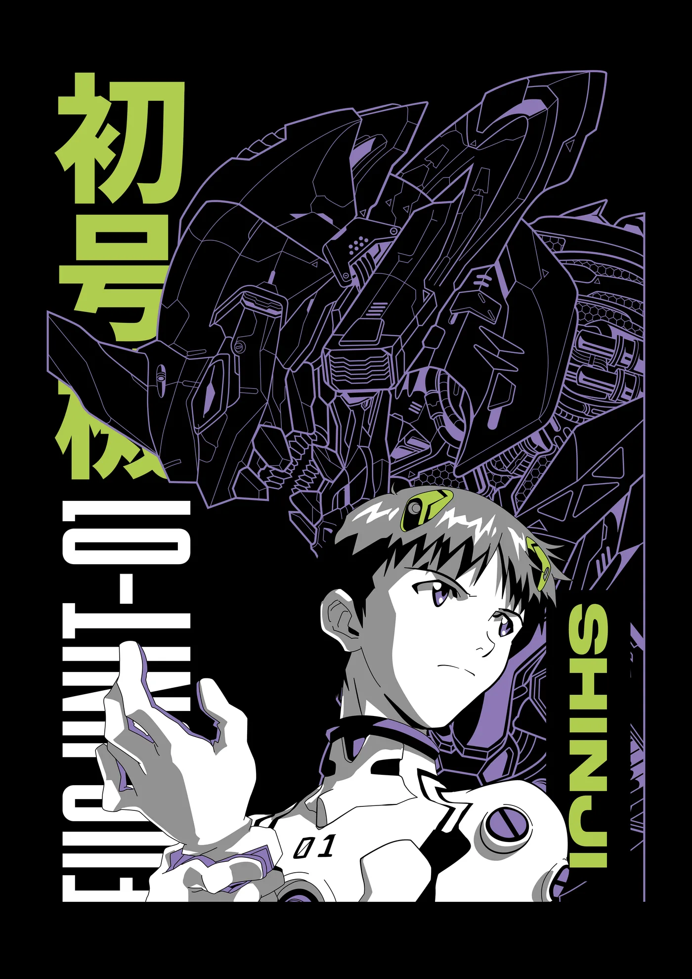 Shinji Ikari y Evangelion Unidad 01