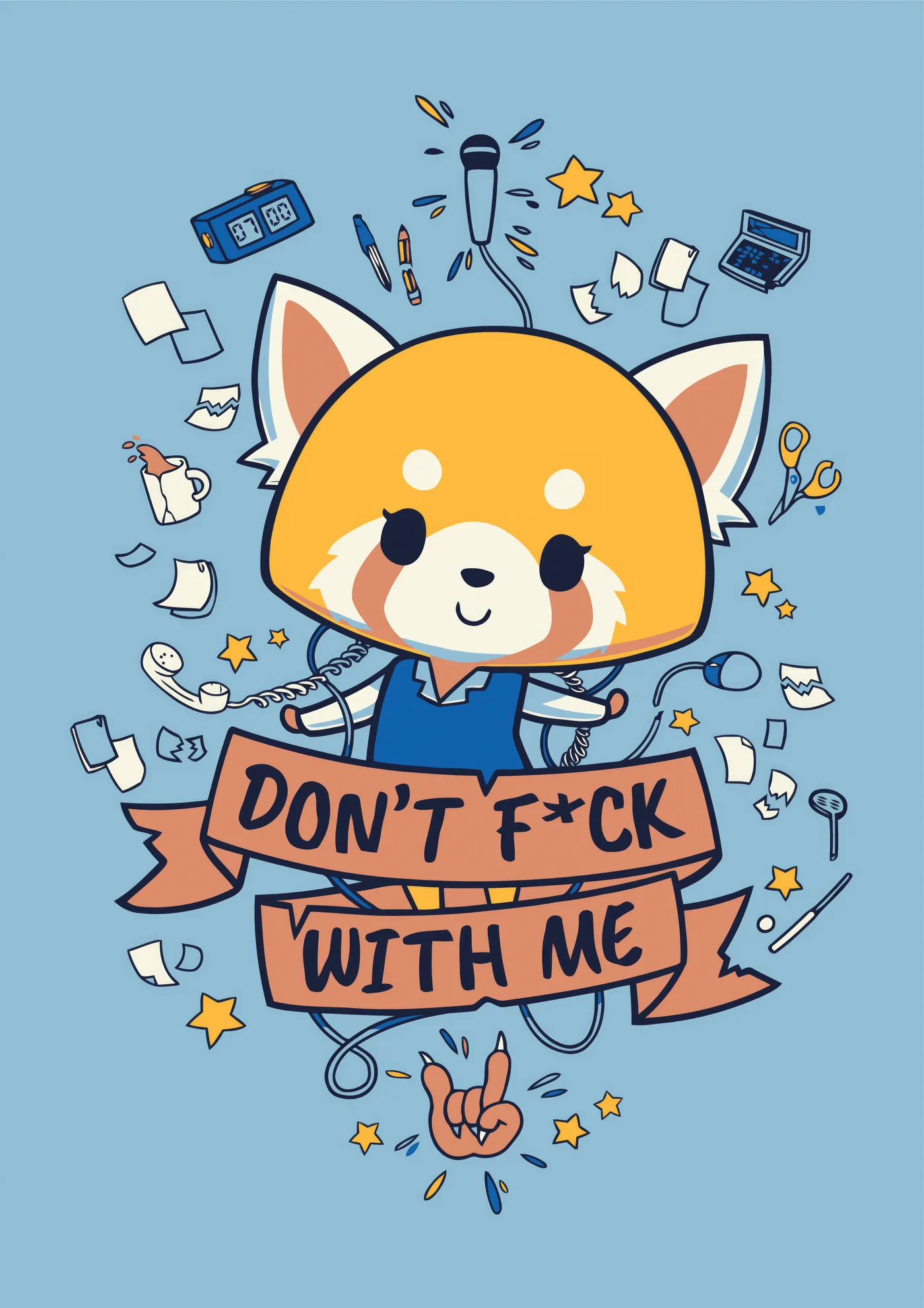 Aggretsuko Panda Rojo Furioso