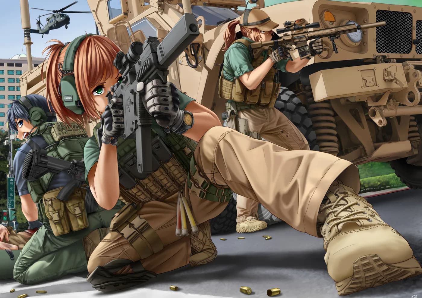 Chicas Militares Anime en Accion