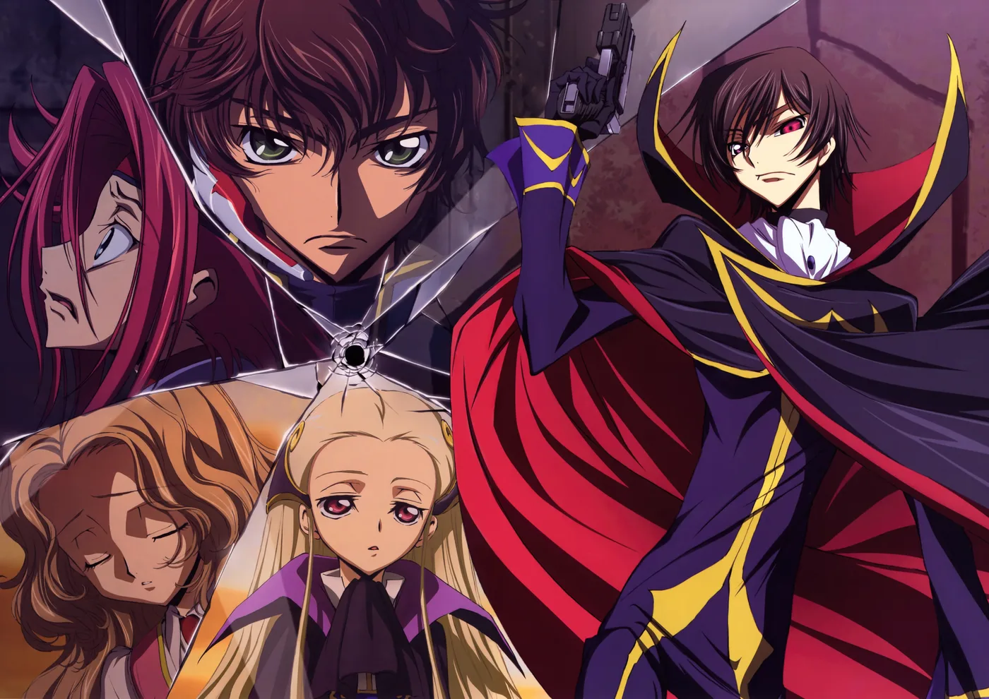 Lelouch Suzaku Kallen y Nunnally Code Geass