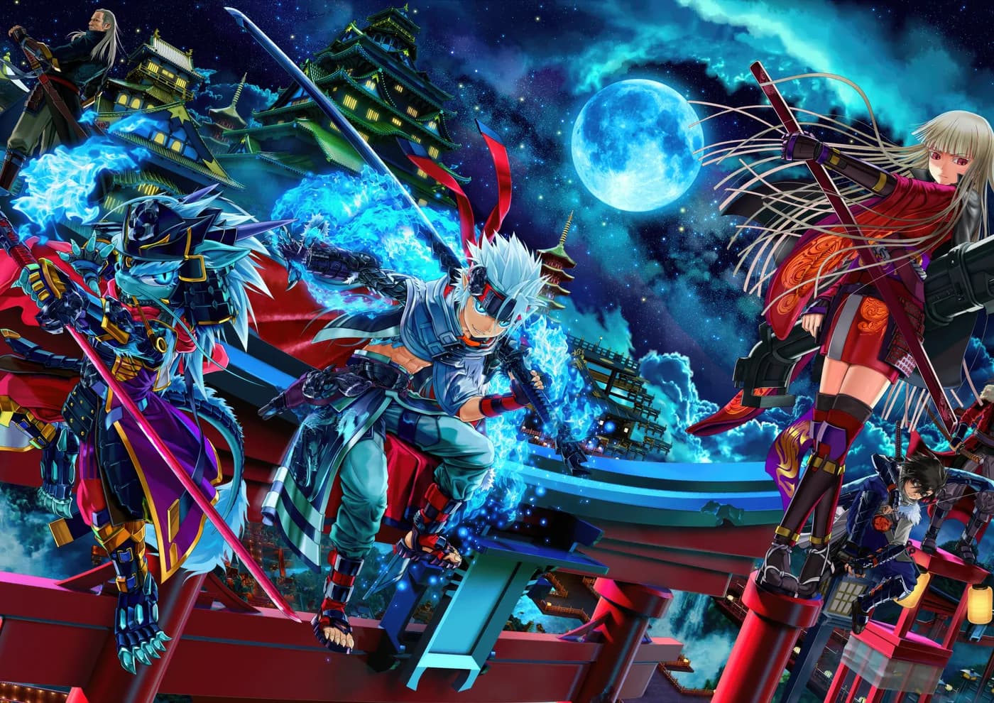 Guerreros Samurai Fantasia Luna Llena