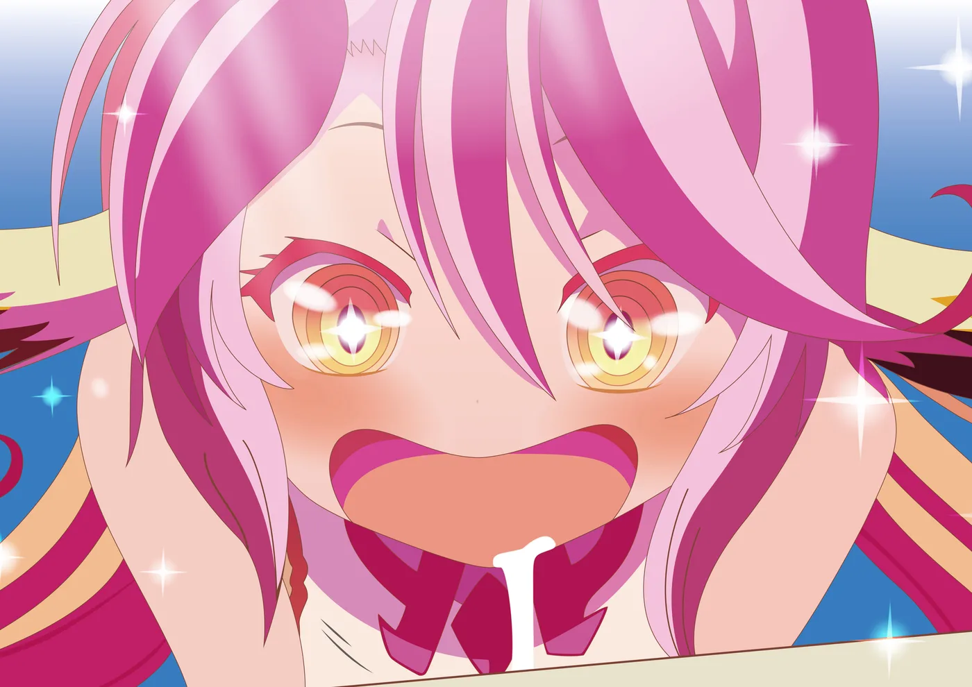 Chica Anime Rostro Emocionado Ojos Brillantes