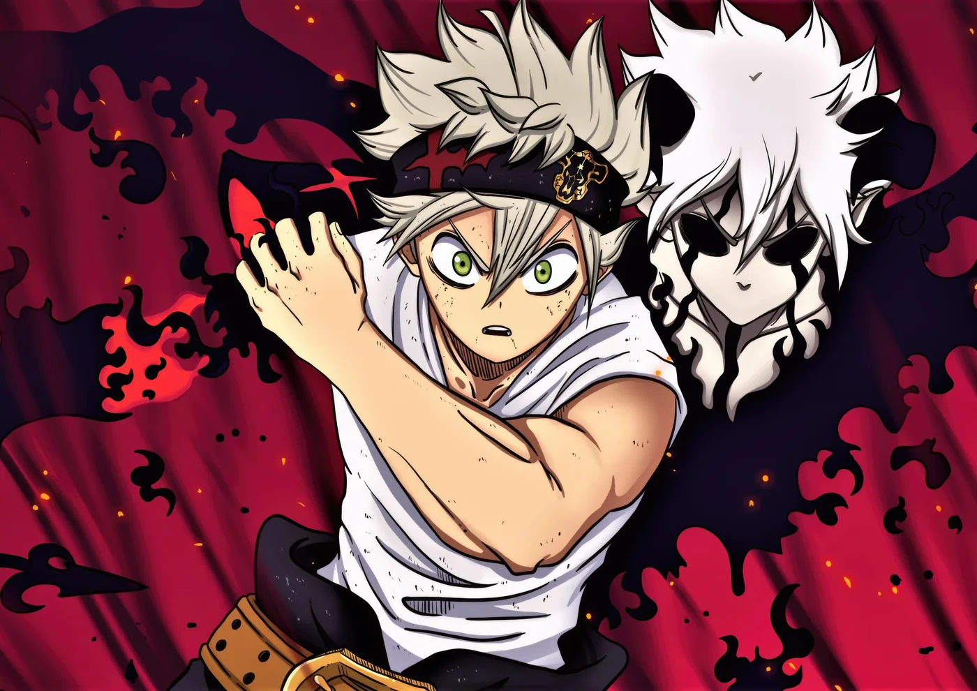 Asta y Liebe Fondo Rojo Intenso