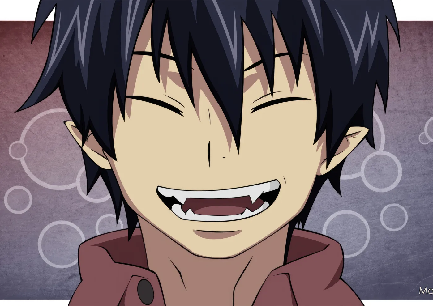 Rin Okumura Sonrisa con Colmillos