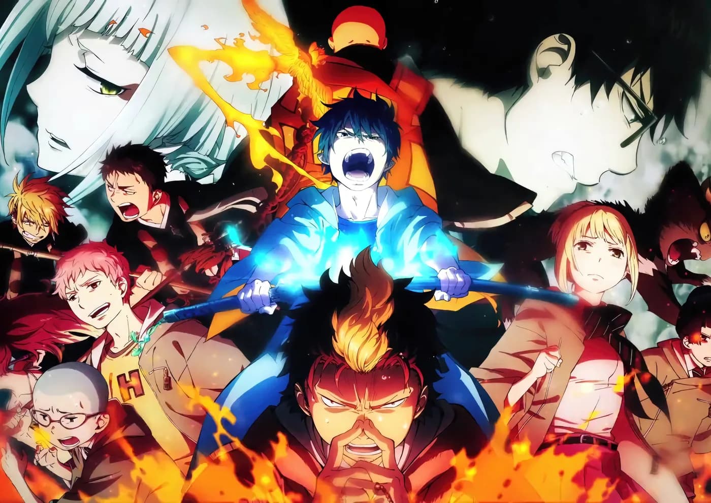 Rin Rugiendo con Espada Flamigera y Fenix