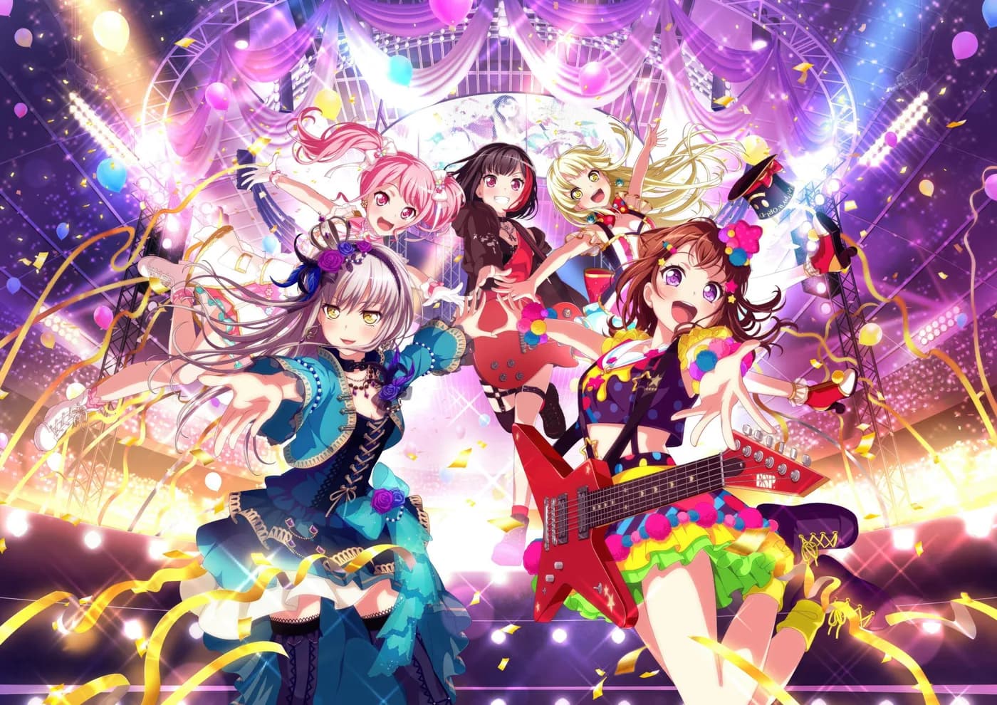 Banda BanG Dream en Concierto con Confeti