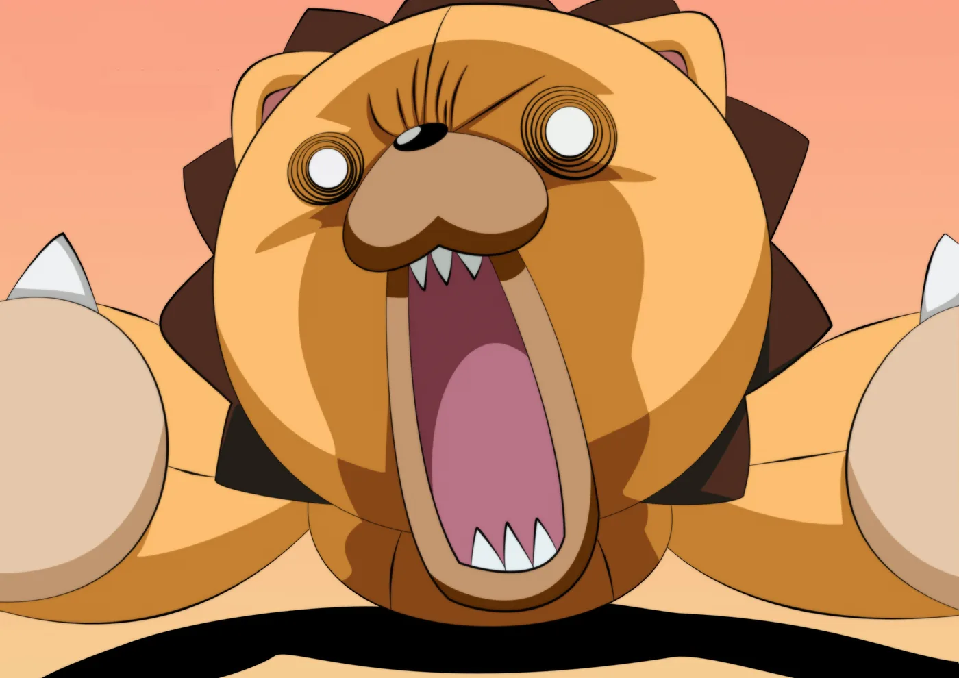 Leon de Anime Rugiendo Gracioso