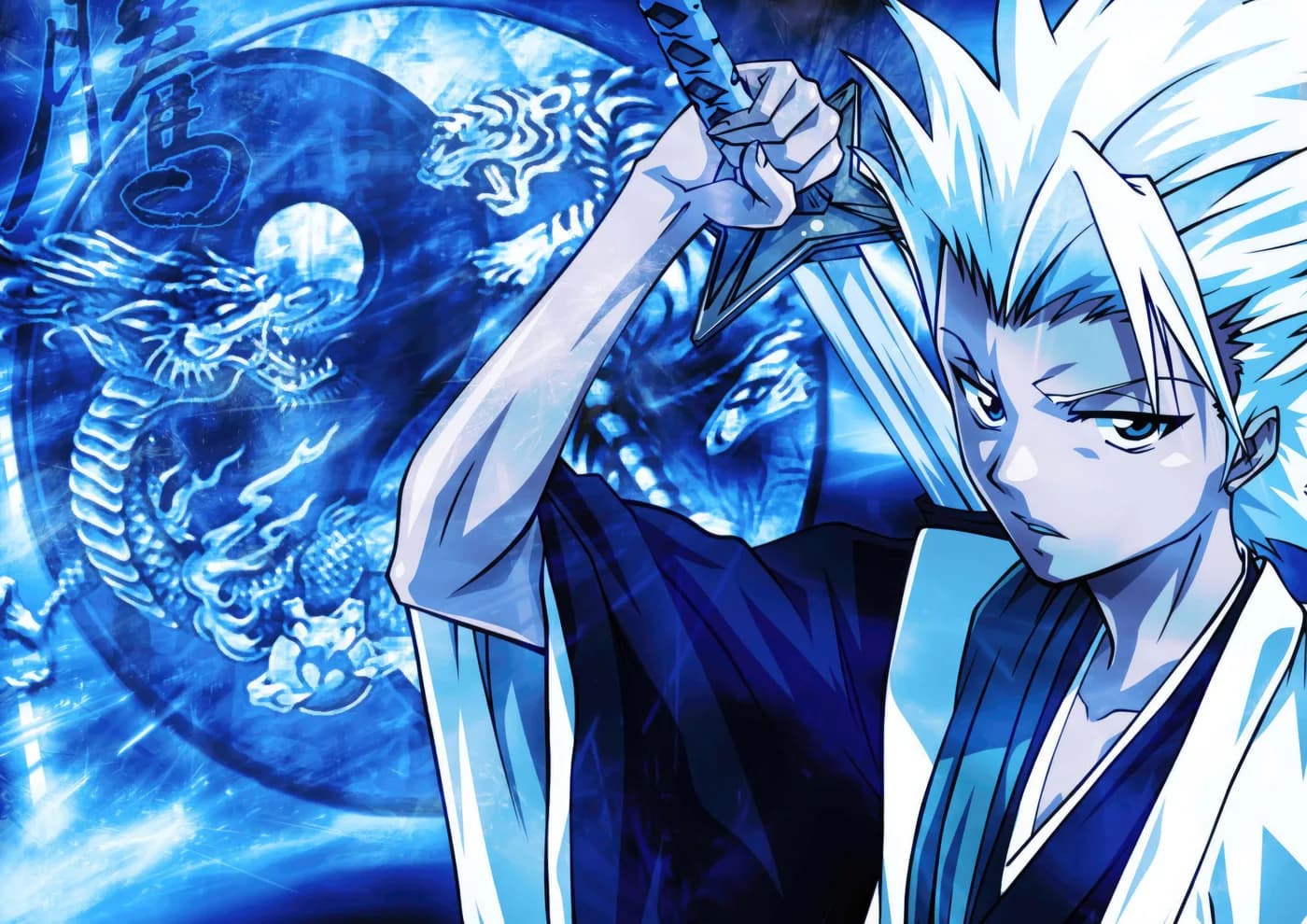 Toshiro Hitsugaya Dragon de Hielo Espada