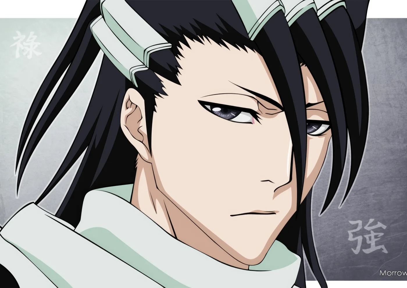 Byakuya Kuchiki Mirada Seria Retrato
