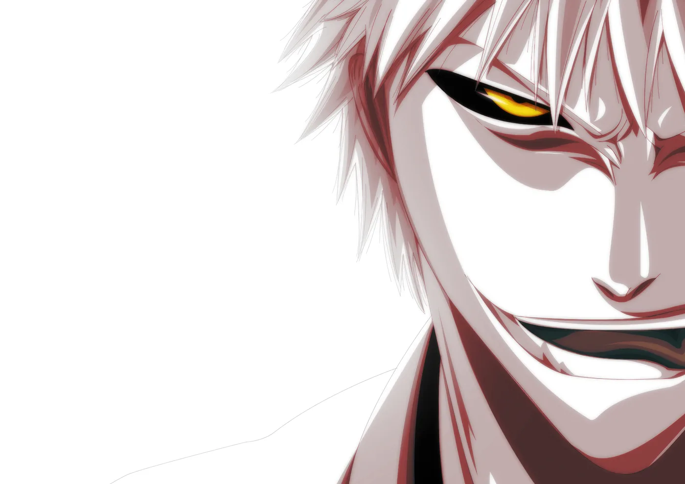Ichigo Hollow Sonrisa Minimalista Blanco