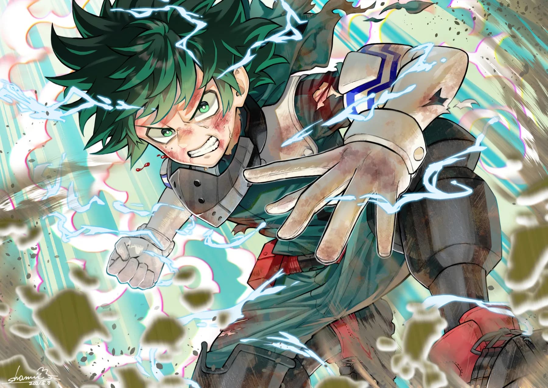 Deku Full Cowl Puño Relámpago