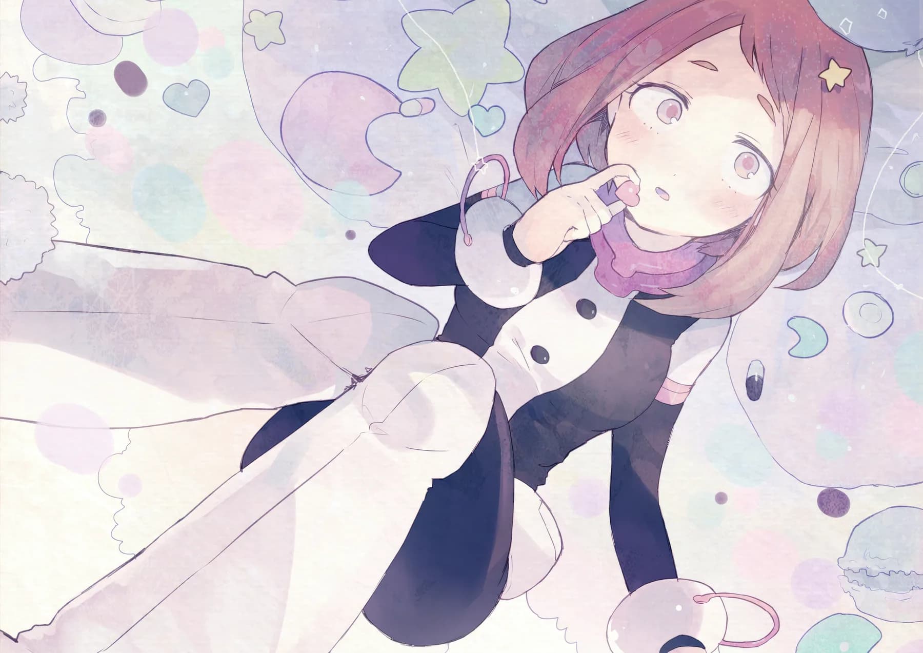 Uraraka Ochako Flotando Estilo Pastel