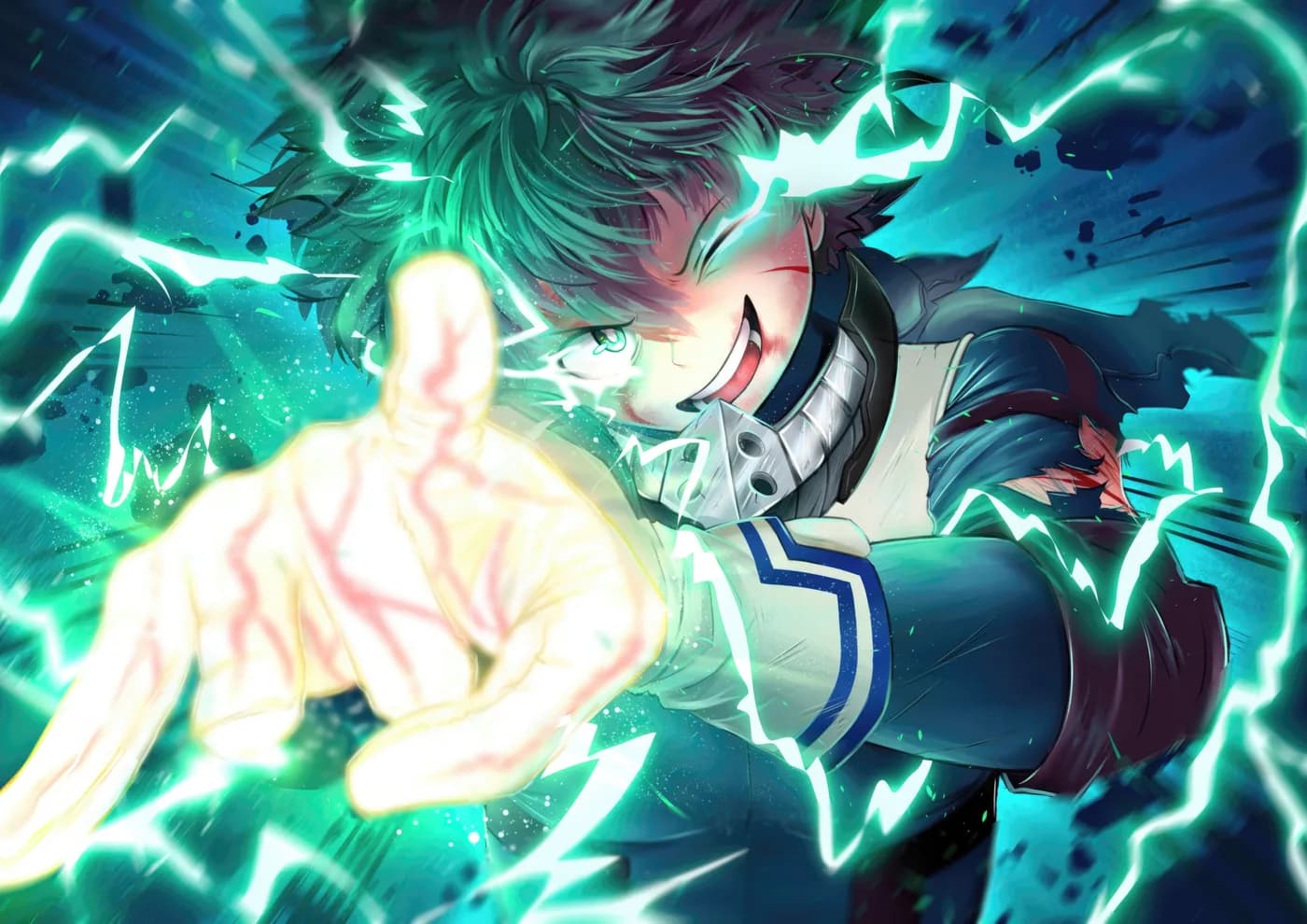 Deku Puño One For All Relámpago Verde