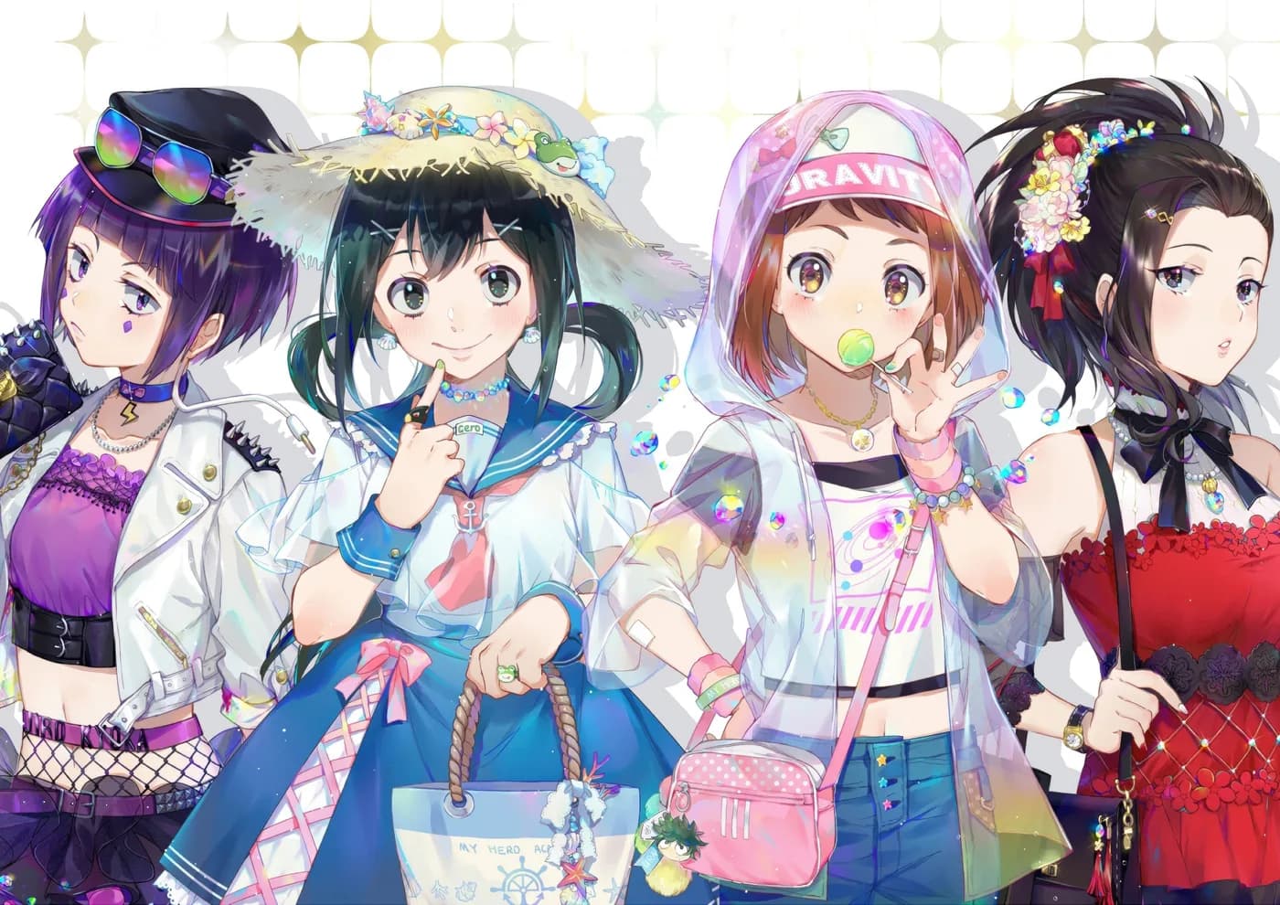 Chicas Moda Urbana Jiro Tsuyu Uraraka y Momo