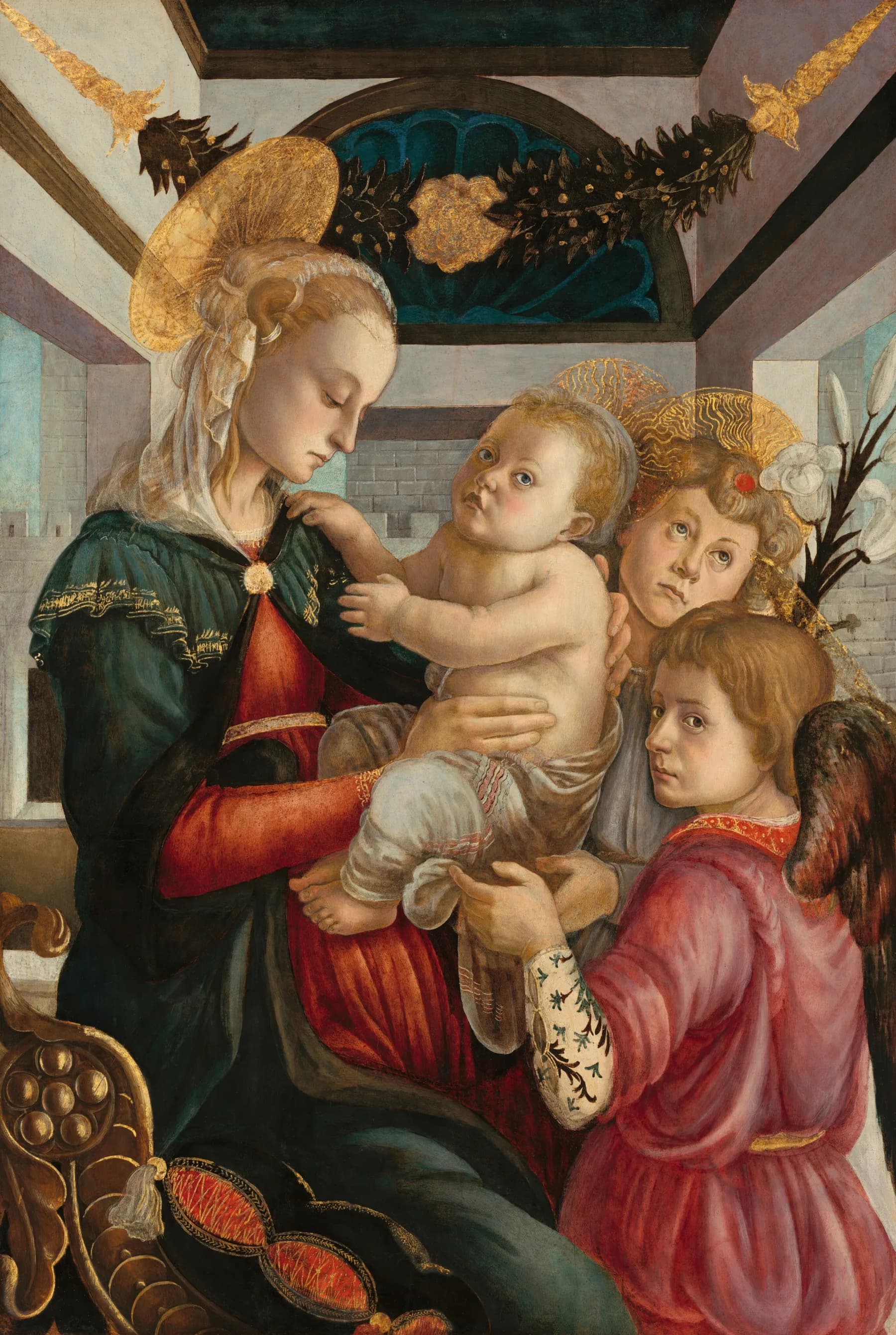 Virgen con el Nino y Angeles - Sandro Botticelli