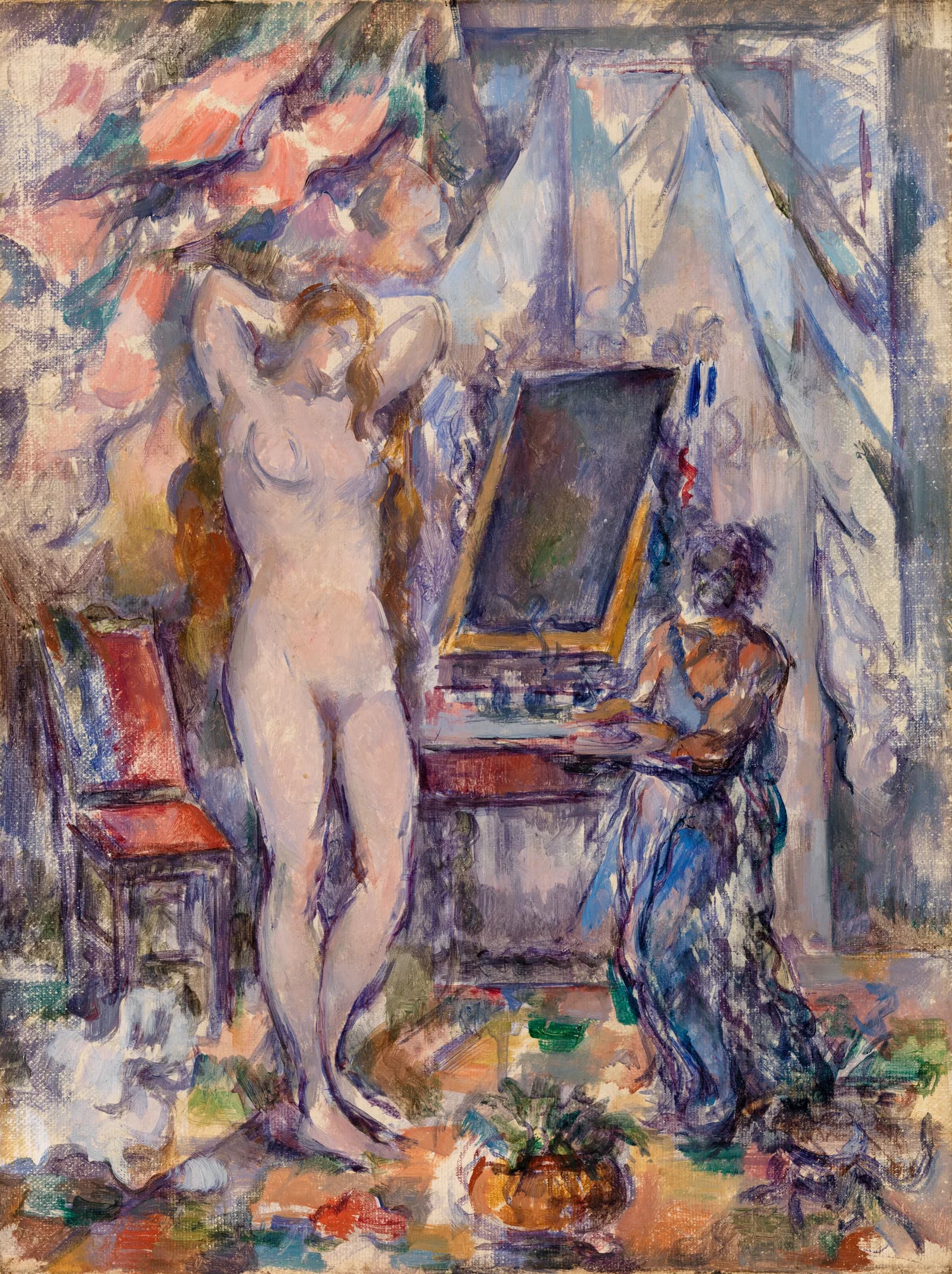 Mujer Desnuda ante el Espejo - Paul Cezanne