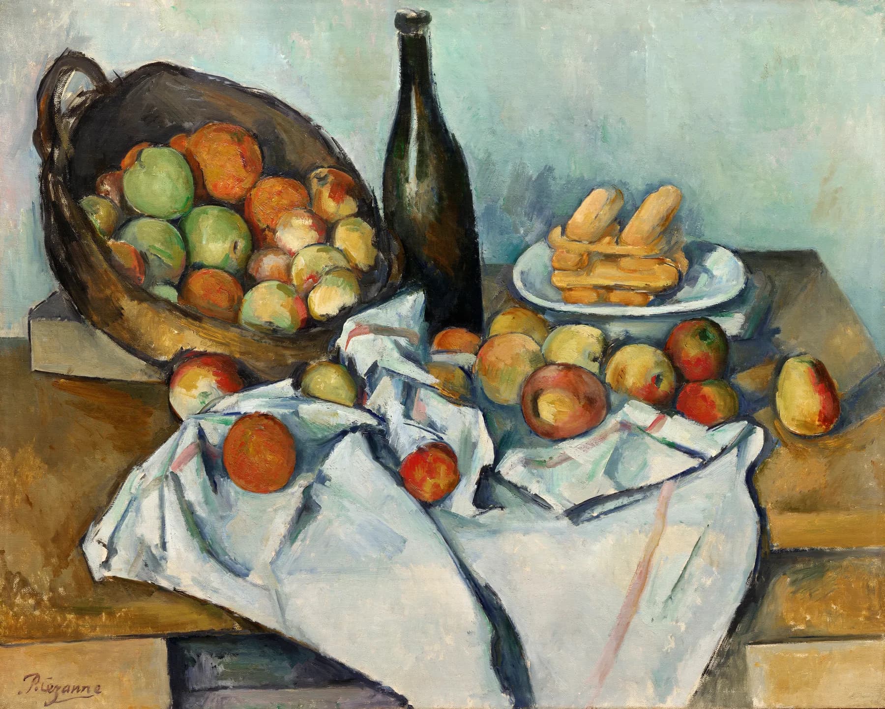 Bodegon con Pan y Frutas - Paul Cezanne