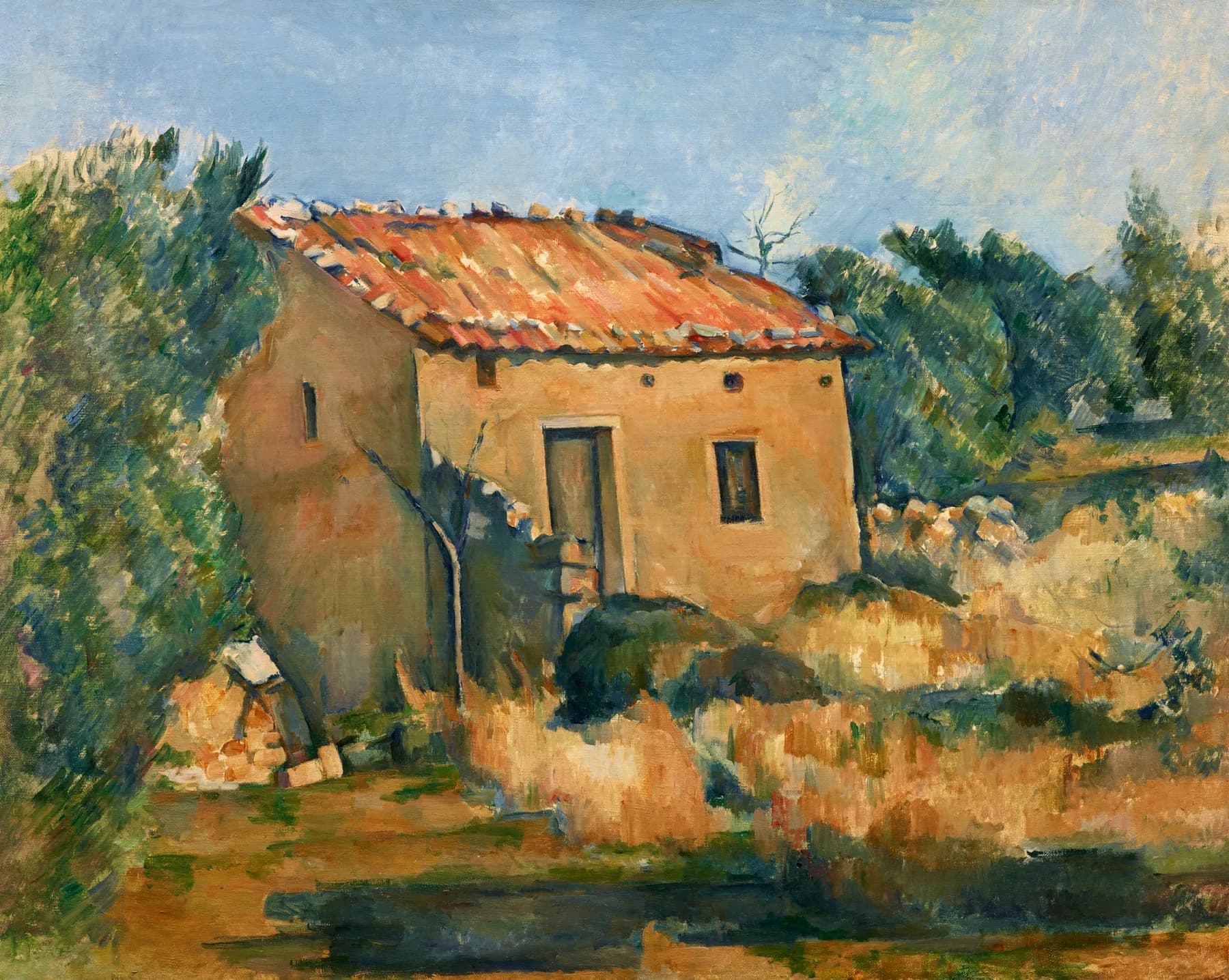 La Casa del Tejado Rojo - Paul Cezanne