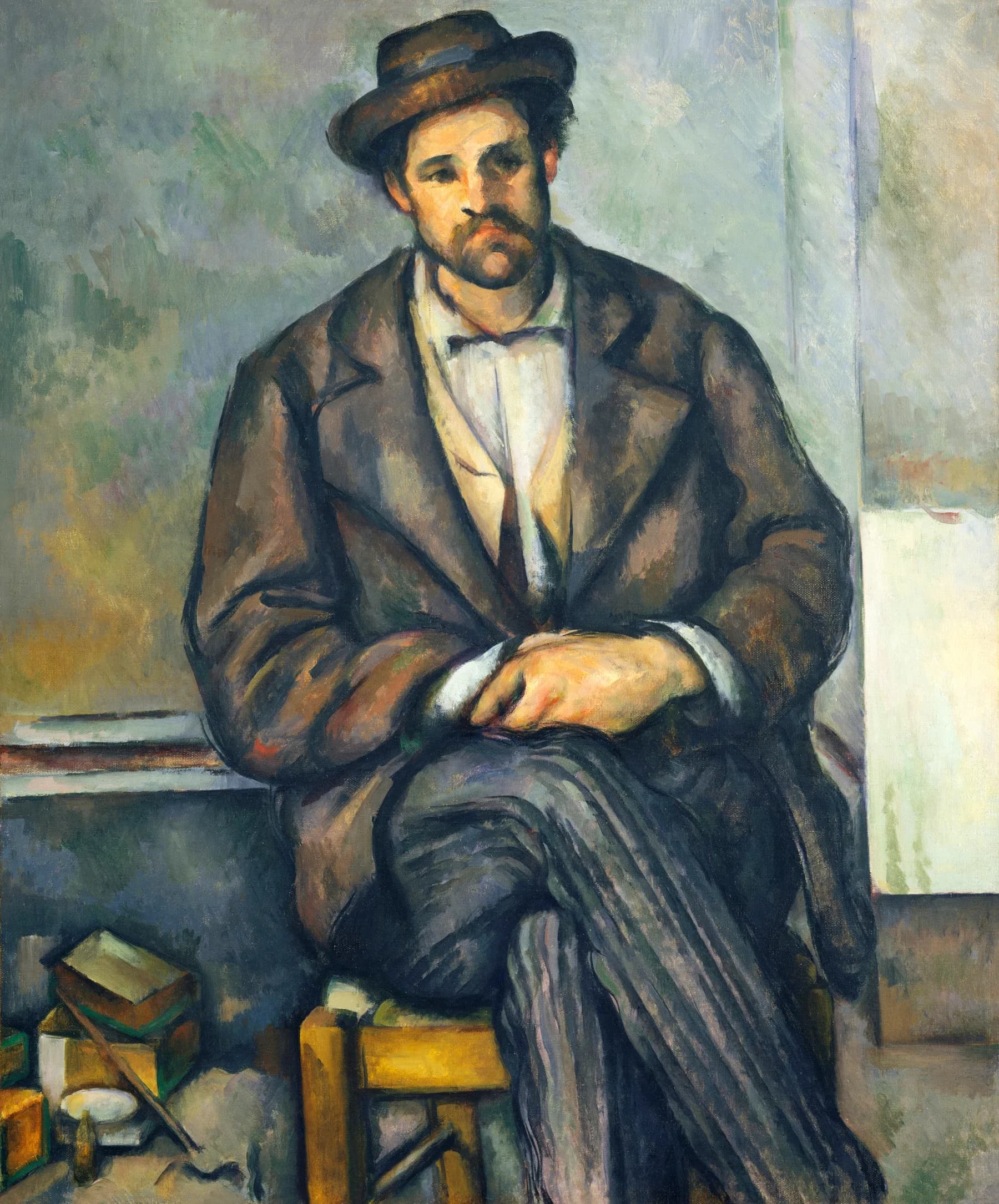 Retrato de Hombre Sentado - Paul Cezanne
