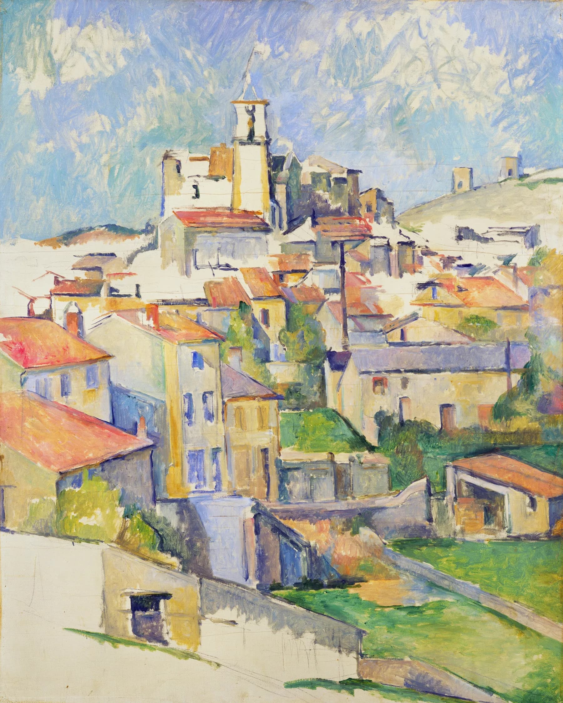 Pueblo en la Colina Provenzal - Paul Cezanne